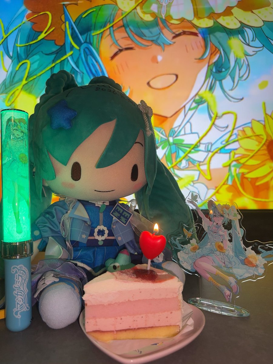 Rose16Ka's tweet photo. ミクちゃん誕生日おめでとう🎂🎉
これからもずっと大好きだよ！！

#初音ミク生誕祭2026 https://t.co/aft4XdooqN