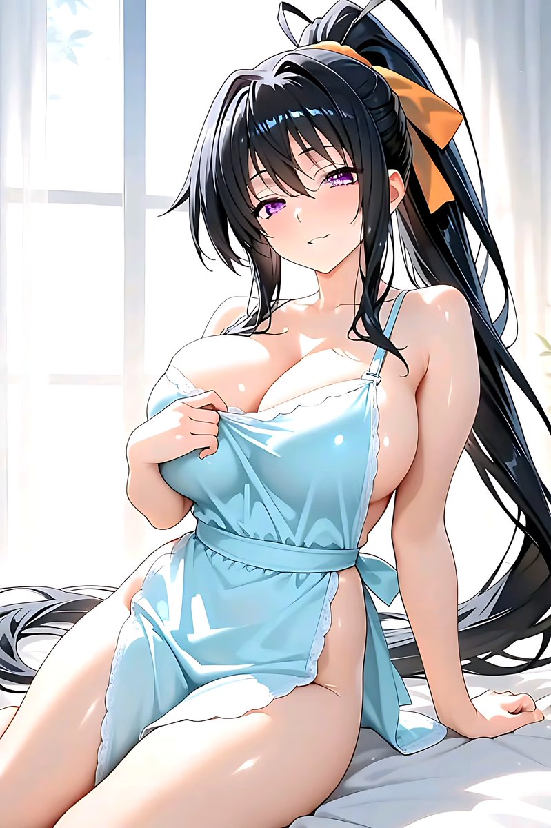 JM_xak15R's tweet photo. Akeno in blue. 🩵✨

#HighSchoolDxD #AkenoHimejima #Anime #AiArtwork https://t.co/ShwpekABsa