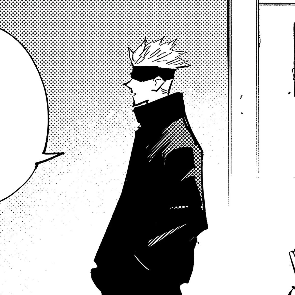 pawstoru's tweet photo. appreciation post for the way satoru stands with his hips slightly pushed forward https://t.co/6dV1NzI8xg