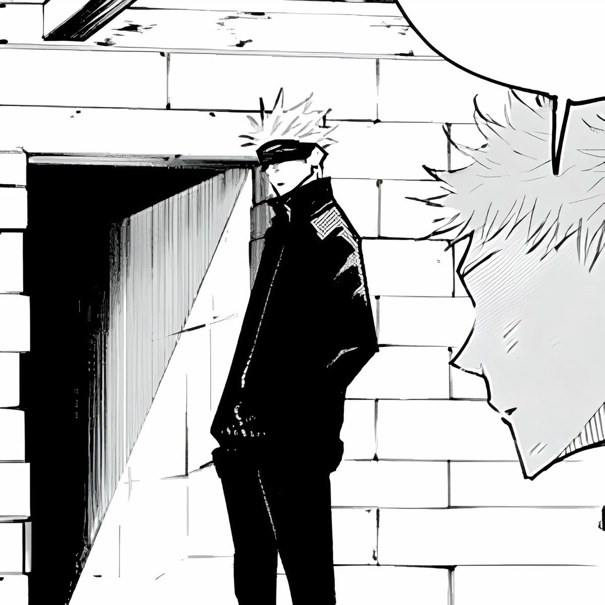 pawstoru's tweet photo. appreciation post for the way satoru stands with his hips slightly pushed forward https://t.co/6dV1NzI8xg