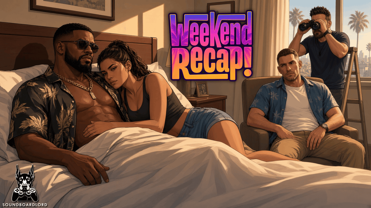 SoundBoardLord's tweet photo. WE ARE LIVE IN 15 MINS!! Come Check out the Weekend Recap! and lets really dive in to how woke GTA 6 is gonna be! only on @GamingOnRumble (link in replies) https://t.co/3veAhzUw1A