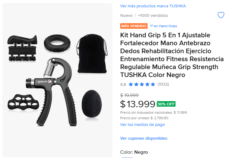 LocosXElBazar's tweet photo. 💪 ¡FORTALECÉ MANOS, DEDOS Y ANTEBRAZOS EN CASA!

Antes $19.999.
Ahora $13.999 — 30% OFF.
https://t.co/FdXy7Fxzot

Kit Hand Grip 5 en 1 + resistencia ajustable + ejercicios para manos, muñecas, dedos y antebrazos. 🔥 https://t.co/QDLRnIAGpA