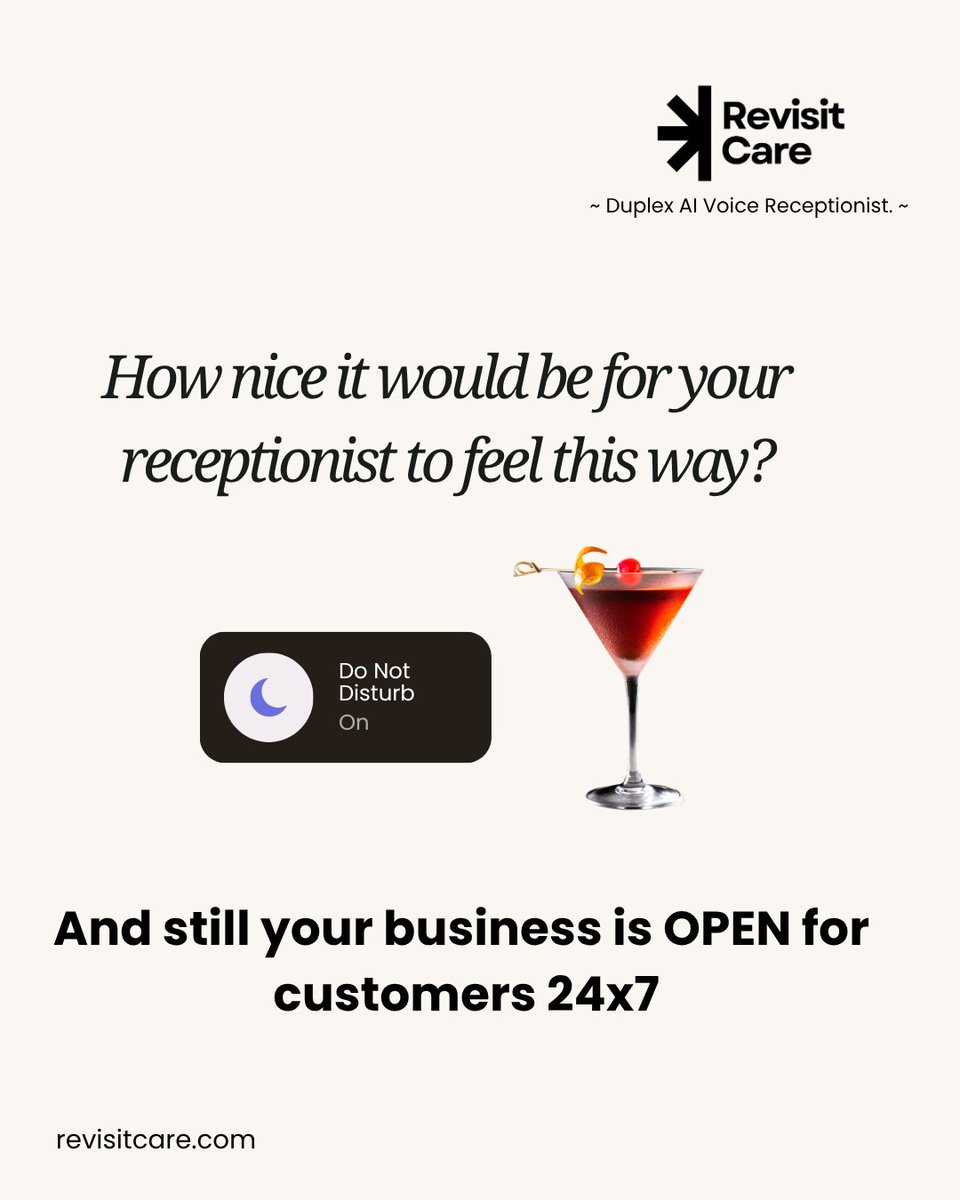 RevisitCare's tweet photo. Let AI Take Customer Calls.
Remove the repetitive calls from your receptionist's day.

Book a free demo today.

https://t.co/xvSSwrMWVl

#PetGrooming #PetSalon #GroomingBusiness #PetBusiness #AIVoiceAgent #AIReceptionist #PetTech #RevisitCare https://t.co/bfugL6YIpI