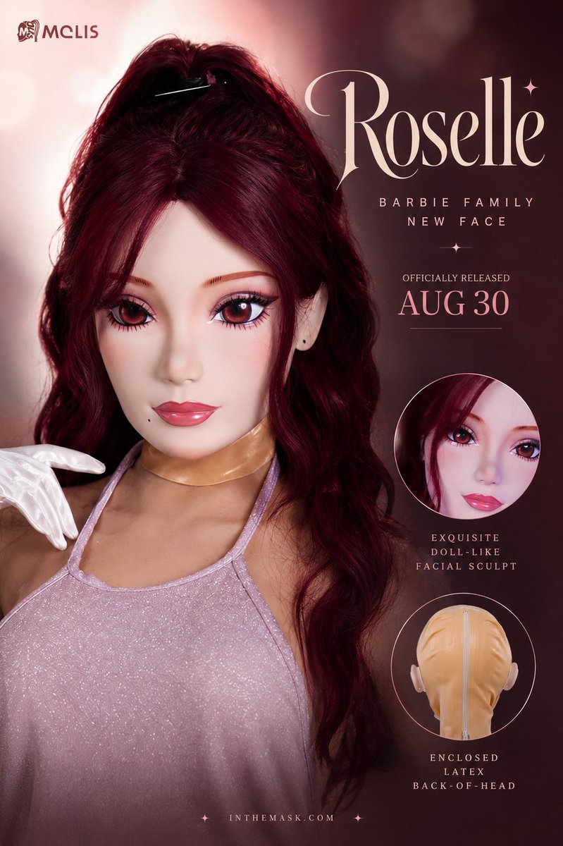 manaminanase's tweet photo. Barbie "Rosselle" is now available!
Learn more about the Barbie latex doll mask at Inthemask.
.
#molis #inthemask #rosselle #barbiemask #dollmask https://t.co/FMLCmRwOOp