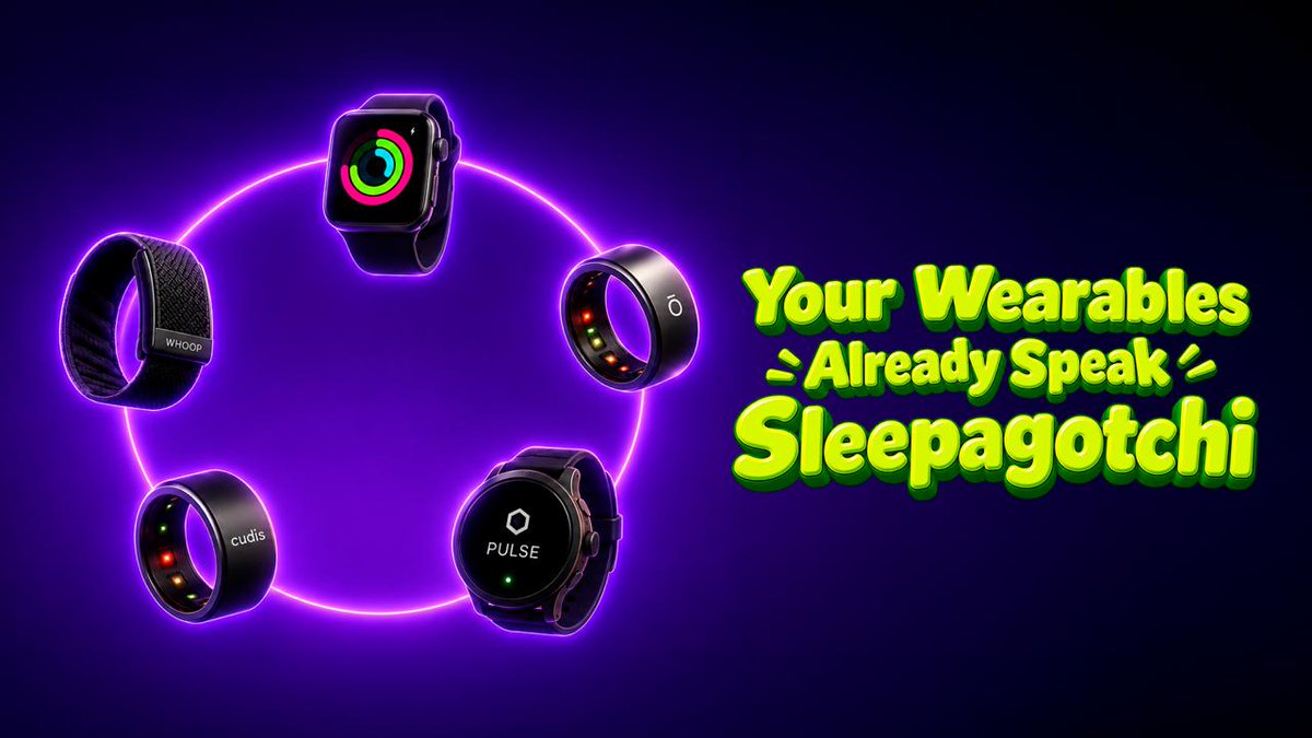 sleepagotchi's tweet photo. You don't need a new gadget.

Already wearing an Apple Watch, Whoop, Oura Ring, CUDIS, or Pulse? Sleepagotchi plugs right in.

Your devices collect the data. Sleepagotchi turns it into action - understanding what you need, then acting on it for you.

That's agentic AI. https://t.co/g04vIKuvas