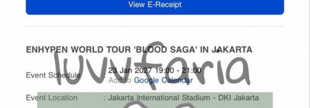 luvvfaria's tweet photo. ENHYPEN「Blood Saga」JAKARTA ワールドツアー トレカ 買取 交換 ジャカルタ公演のチケットをお譲りします販売または譲渡のみ

【譲】 1月23日公演 VIP Bチケット 3枚
整理番号（QN）：50番以内 wts

【求】買取

sell 270123 ⭕️ 
お気軽にお声掛け下さい

#エンハイプン　
#ENHYPEN交換 https://t.co/v5OVgCpVND