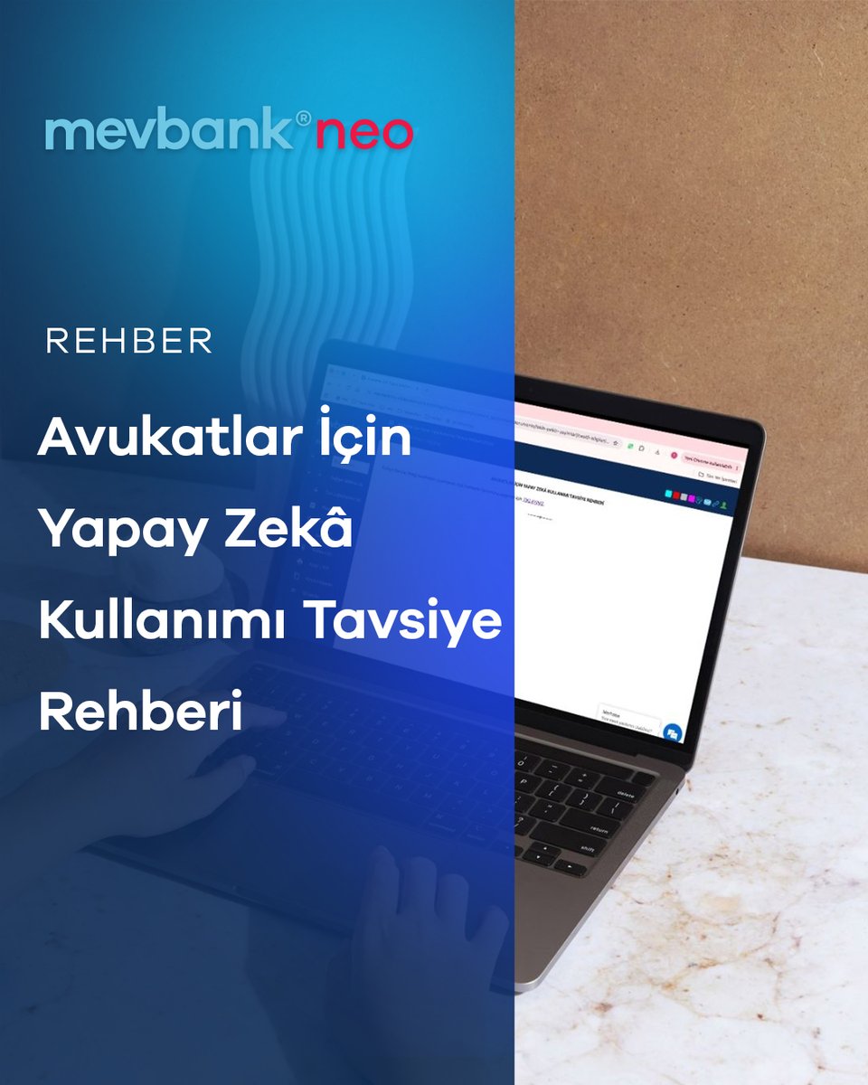 lebibyalkin's tweet photo. Avukatlar İçin Yapay Zekâ Kullanımına İlişkin Tavsiye Rehberi Mevbank Neo’da

Yapay zekâ araçlarının hukuk mesleğinde kullanımının yaygınlaşması, beraberinde mesleki etik, gizlilik, kişisel verilerin korunması ve mesleki sorumluluk bakımından yeni değerlendirmeleri de gündeme getiriyor.

Yapay Zekâ Tavsiye Rehberi, avukatların yapay zekâ araçlarını kullanırken göz önünde bulundurması gereken temel hususlara ilişkin önemli bir başvuru kaynağı niteliğinde.

Rehberin tamamına Mevbank Neo üzerinden ulaşabilir, 11 milyondna fazla içtihata ve güncel mevzuata tek kayaktan ulaşın.

Rehbere ulaşmak için: https://t.co/Qr7MBMRyoS