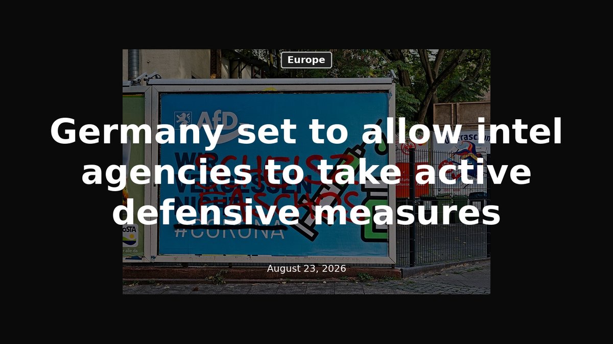 FSNews_HQ's tweet photo. @dpa featured on Free Speech News: This maneuver could be used against “disinformation” and political opponents such as AfD. 

https://t.co/MyNagg8ROS https://t.co/LZpT1QyUMF