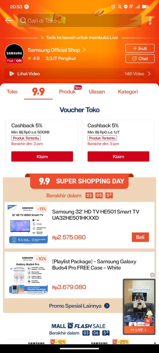 ppawyaw's tweet photo. @ShopeeID Bissmillah, kalau rezeki engga kemana

Welcome to Galaxy S, di #GalaxyS26 FE terbaru 🤩 #ItsFEnomenal #TheNewGalaxyS26FExShopee https://t.co/TekzAkMOtV
