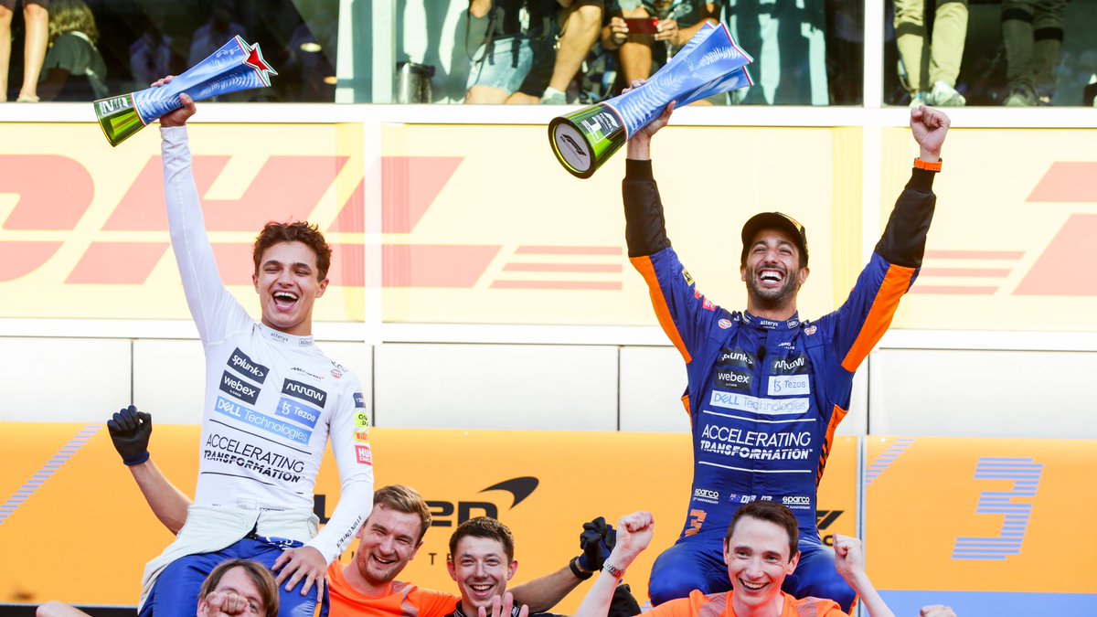 McLarenF1's tweet photo. A 1-2 finish to remember forever 😍

#McLarenF1 | #ItalianGP 🇮🇹 https://t.co/tAHYXpk4sJ