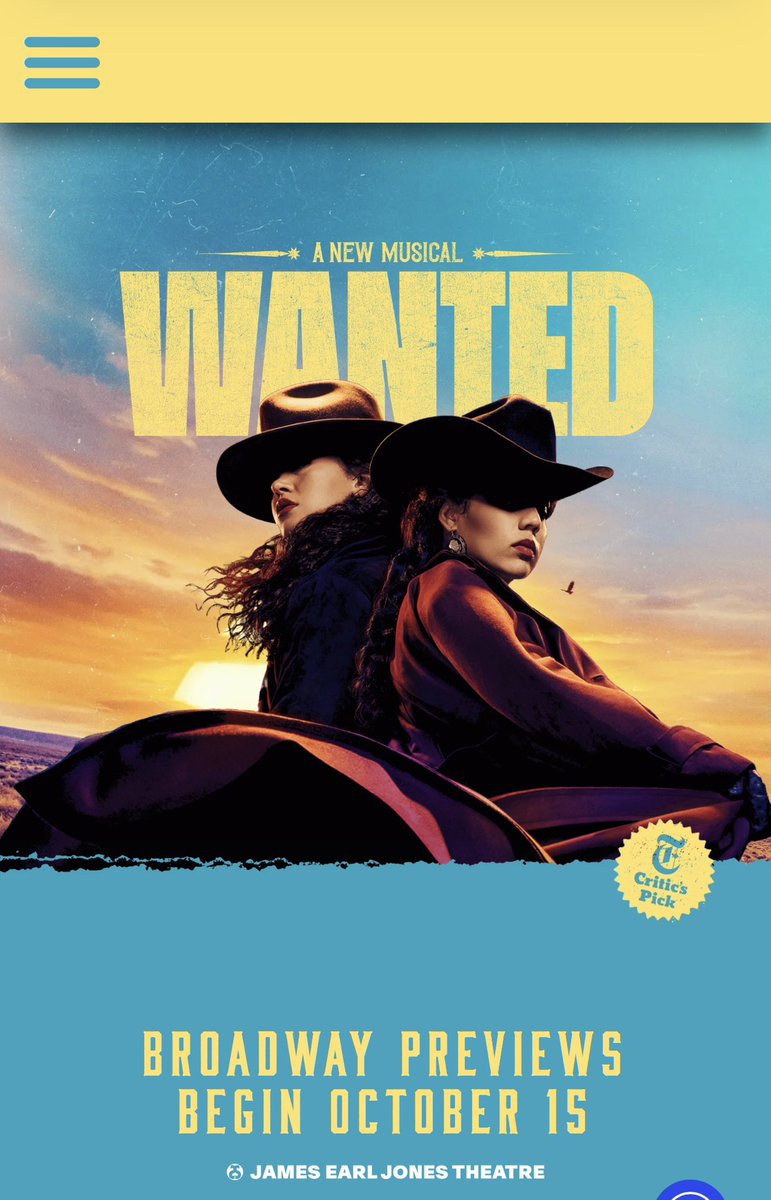 Brieyonce's tweet photo. Hi, hello! Did you all know there’s an original Broadway musical coming that’s a western about two sisters that decide to start robbing folks while passing as white? Featuring Luke James and Ledisi? https://t.co/ee5fFR7Tbw