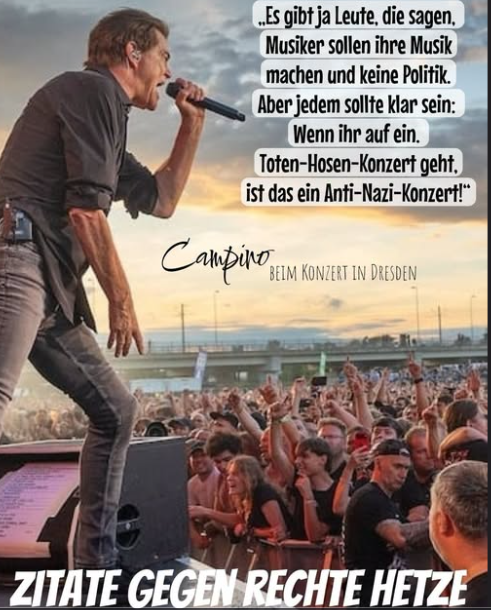 SimoneWschmidt's tweet photo. Genau das!
#Campino #DieTotenHosen https://t.co/KxS9z83H93