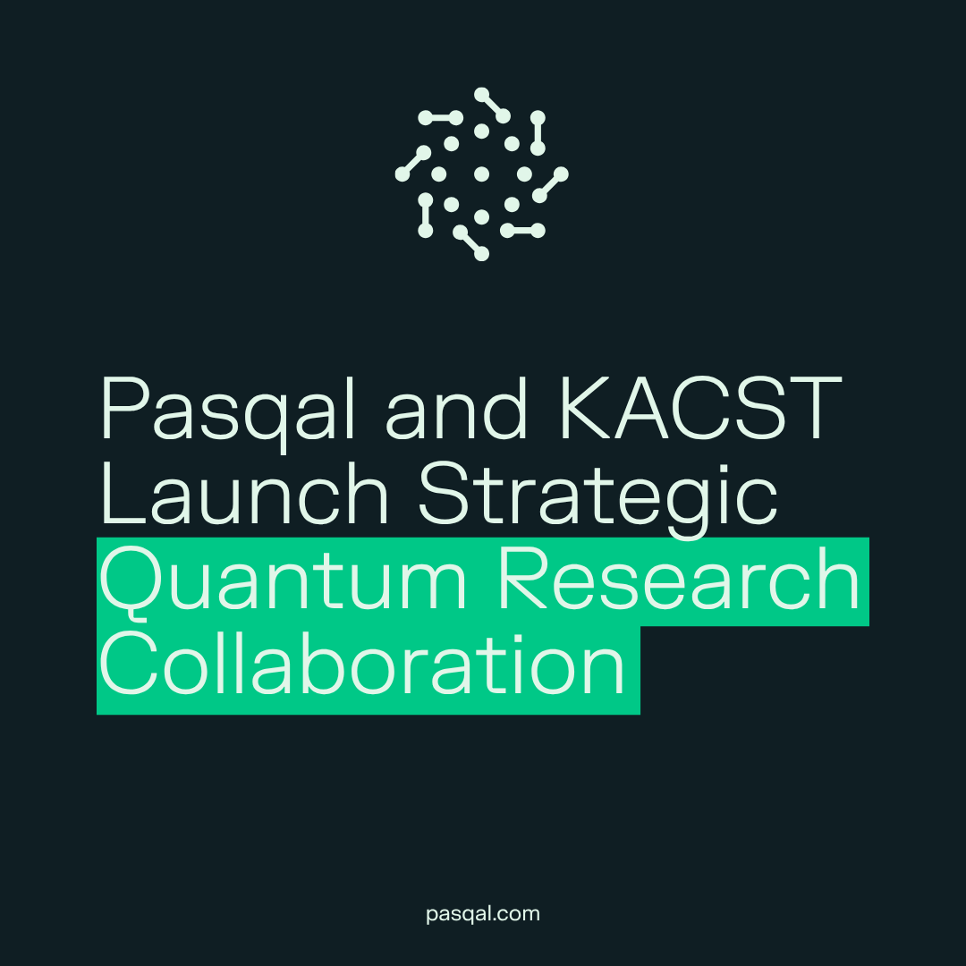 PasqalQuantum's tweet photo. Pasqal has signed a research collaboration agreement with King Abdulaziz City for Science and Technology (@KACST), represented by its National Center for Quantum Technologies (NCQT), to advance quantum-safe cryptography in Saudi Arabia.

Announced in Riyadh during World Quantum Day, the agreement pairs Pasqal's neutral-atom quantum systems and cloud services with KACST's national research infrastructure. Quantum cryptography is the first focus area of a broader multi-year program.

"This agreement reflects KACST's commitment to building strategic research partnerships with global technology leaders, supporting the development of national capabilities, and translating scientific research in quantum technologies into impactful future applications," said Dr. Talal Alsedairy, Senior Vice President for R&D at KACST.

The agreement adds to a year of momentum for Pasqal in the Kingdom, following the inauguration of Saudi Arabia's first quantum computer with Aramco in May and announced plans for a joint venture with Eleven Ventures across the MENA region.

Dr. Wasiq Bokhari, CEO of Pasqal, delivers a keynote today at @LEAPandInnovate 2026 in Riyadh on the shift of quantum computing from research toward industrial-scale applications.

Read the announcement: https://t.co/QXkc9R0Pmn

#QuantumComputing #LEAP2026 #Vision2030

@SaudiVision2030