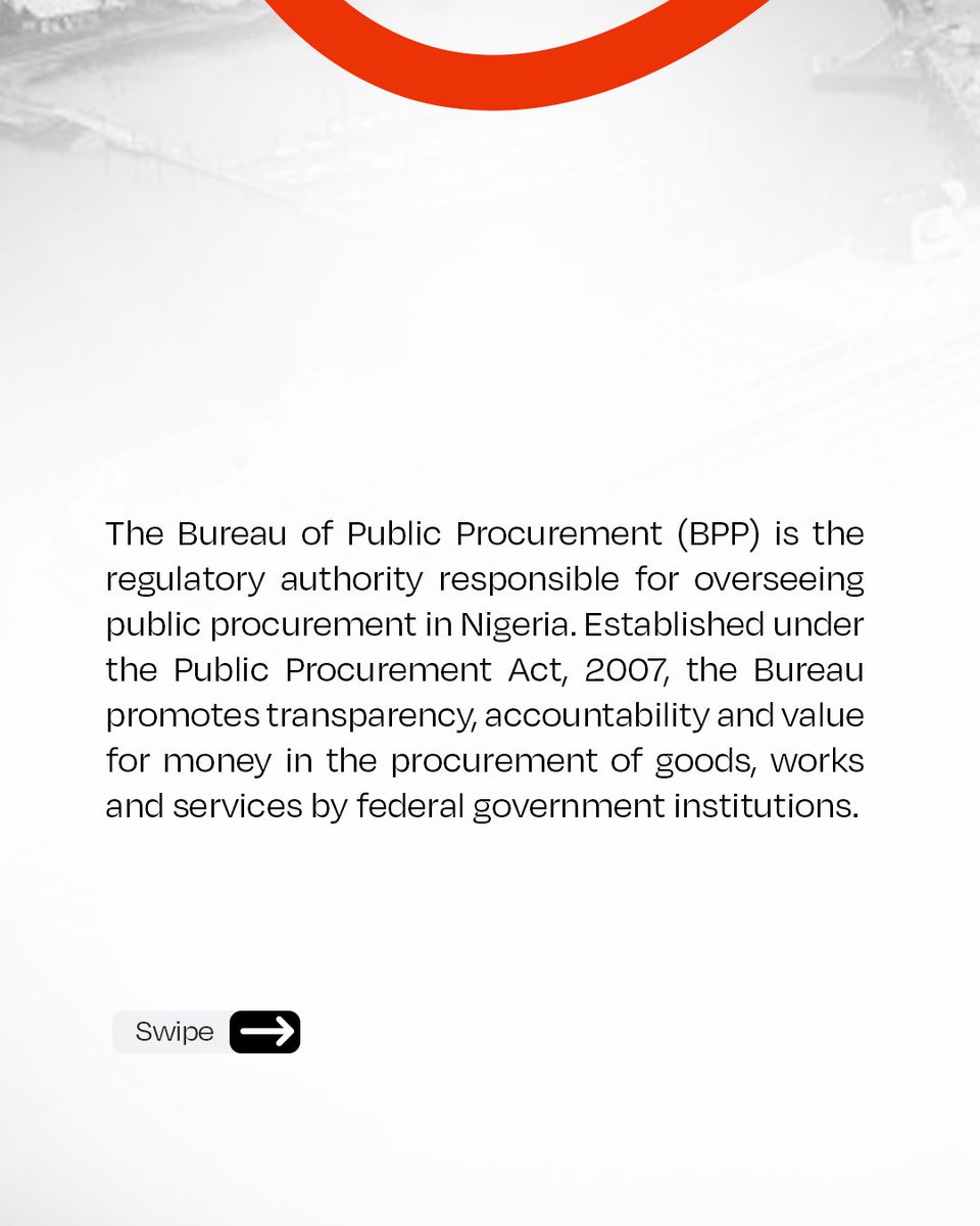 InfraSpotlight's tweet photo. Before an infrastructure project gets built, there is a process that determines how public funds are spent and who gets the contract.

The Bureau of Public Procurement (BPP) plays a key role in regulating that process and promoting transparency, competition and value for money in https://t.co/jxDnvzVjXh