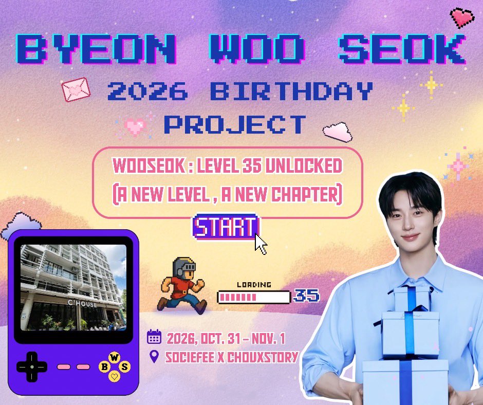 byeonwooseok_th's tweet photo. ท๊าด๊า~ 🤗✨ ได้เวลาปลดล็อกสกิลใหม่! ขอเชิญทงทงงีทุกคนเข้าสู่ภารกิจลับสุดยอด (ที่ไม่ลับอีกต่อไป!) 🩵📮

“ WOOSEOK : LEVEL 35 UNLOCKED
[A New LEVEL , A New Chapter] ”🎮✨

#WOOSEOK_LEVEL35UNLOCKED

ปักหมุด กาวันลา ล็อคคิวกันไว้เลยน๊าาา! วันเกิดอูซอกปีนี้ พวกเรามีนัดเตะฝุ่น เอ้ย! นัดรวมตัวกันแล้วค๊าบ 🥳 ใครไม่มาถือว่าพลาดมากกก เตรียมตัวมาจอยความสุขรับเลเวลใหม่ไปด้วยกันเลย!

🗓️ 2026, OCT. 31 - NOV. 1
📍 SOCIEFEE X CHOUXSTORY @sociefee_bkk 
⏰ 9 A.M. - 6 P.M.

กดไลค์ กดแชร์ ปักเตือนในปฏิทิน แล้วเตรียมมาเจอกันให้ได้น๊าทงทงงี! 🩵✨