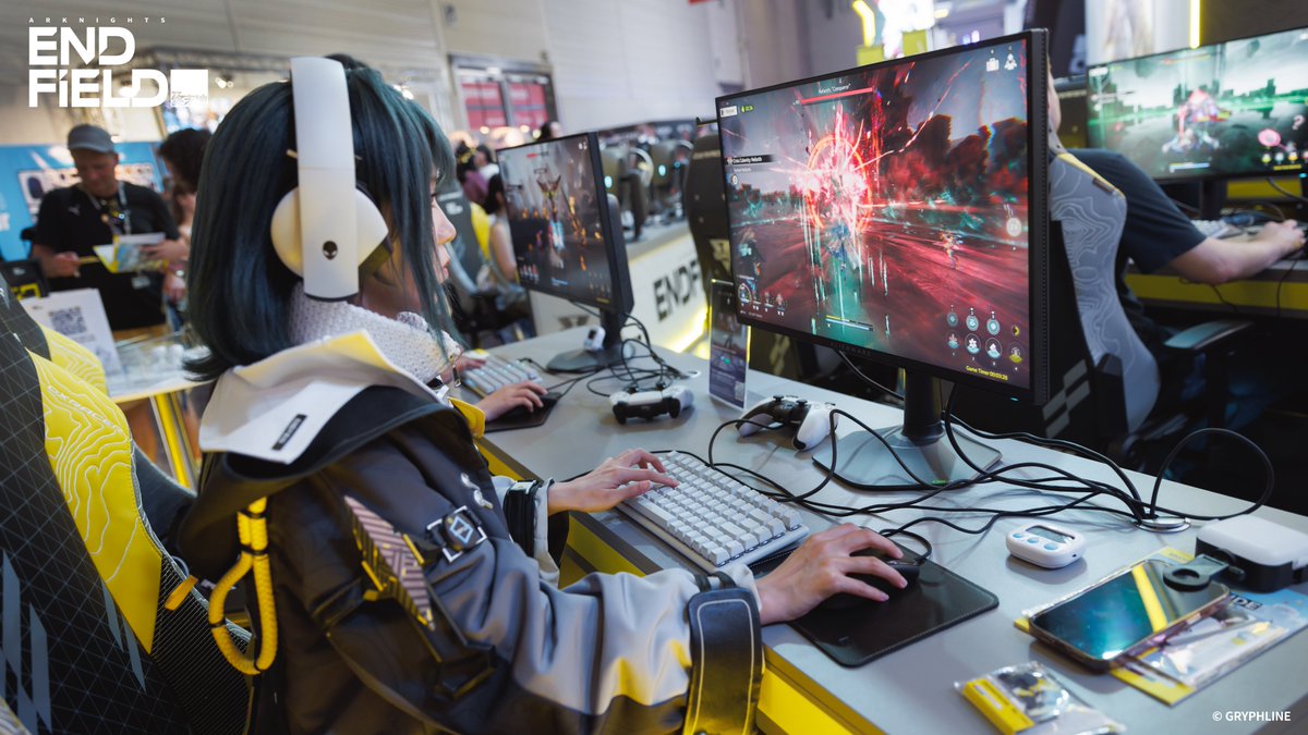 AKEndfield's tweet photo. Arknights: Endfield x gamescom 2026 Recap Part 1

That’s a wrap on gamescom 2026! 

Thank you to everyone who stopped by our booth, joined our activities, and shared these amazing moments with us. 

We’re so happy to see how much you enjoyed the very Endfield experience! And a huge thank you to everyone who voted for us and helped Arknights: Endfield win Best Booth at gamescom 2026! 🏆  

See you next year, Endministrators! 👋

#ArknightsEndfield #Endfield #EndfieldGC2026 #gamescom2026