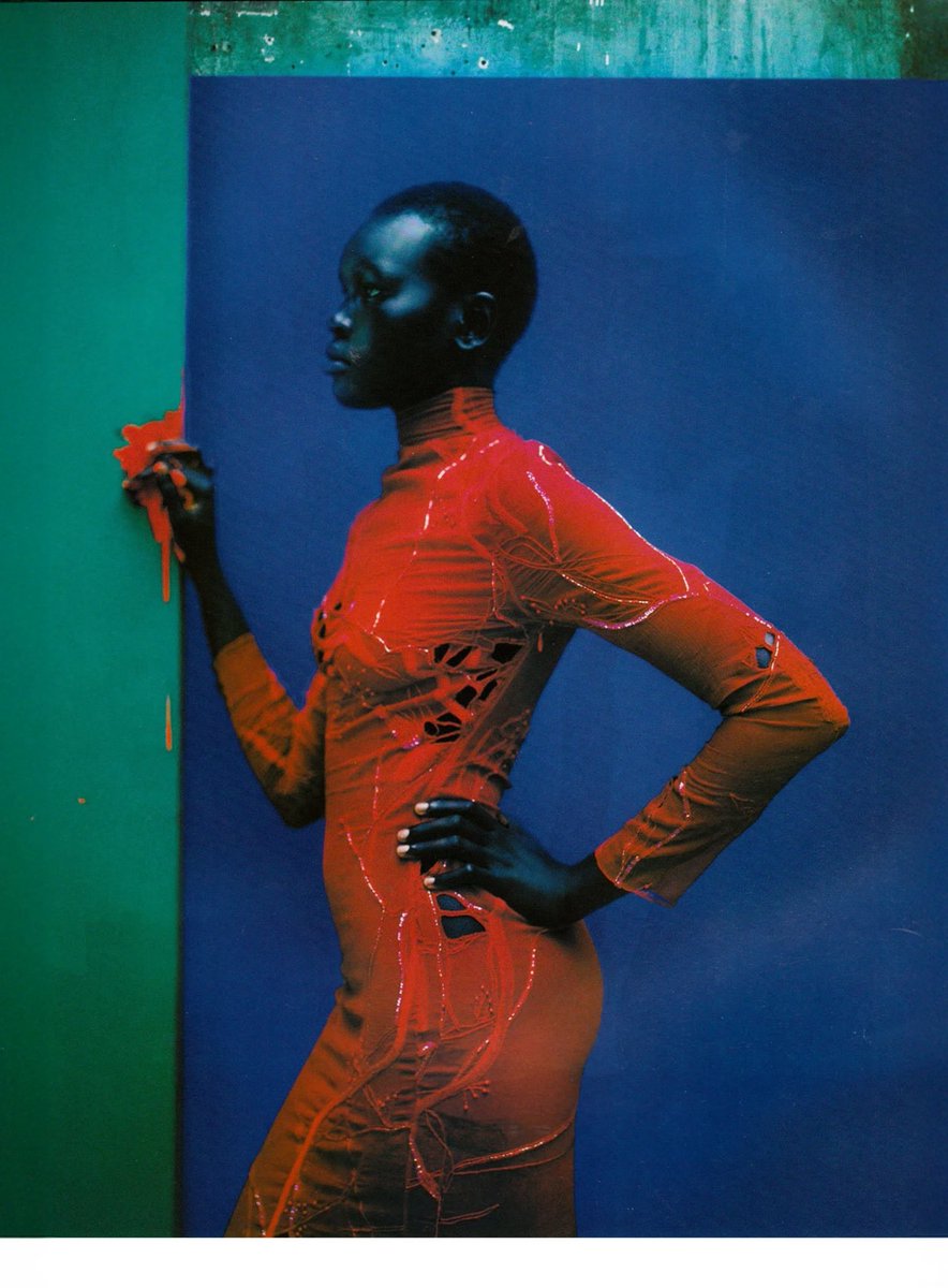 kycvntg's tweet photo. Alek Wek photographed by Jean-Baptiste Mondino for Vogue Paris, December (2007) https://t.co/KNOwpnCuJW
