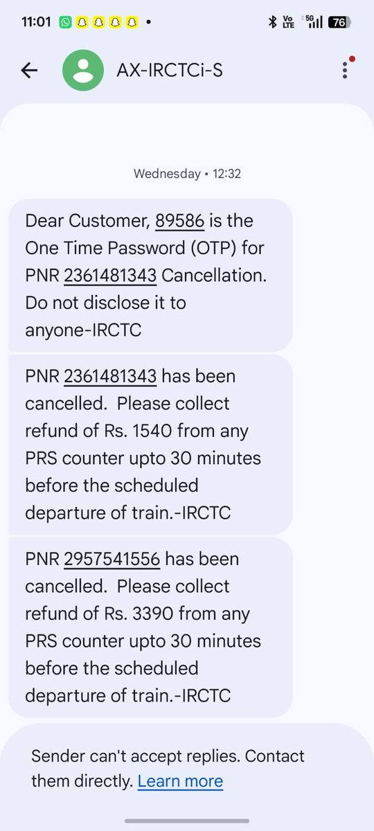 DeepanjaliGera's tweet photo. @RailwaySeva @drm_dli We booked a window ticket  but had to cancel it online as we were not available in Delhi and were in Mumbai. We couldn’t collect the refund at the time due to our absence. Please help us process the pending refund or guide us on how we can claim it now. Kindly assist. 🙏 https://t.co/l4bzjXiYLZ