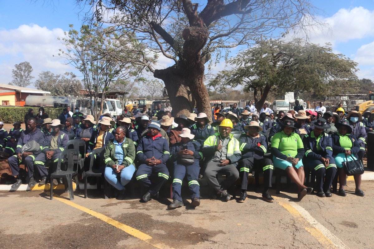 CityofBulawayo's tweet photo. The City of Bulawayo on Friday held the Safety and Health Week commemorations at the Roads Yard as the Municipality amplifies the importance of safe, healthy and decent working conditions.
The commemorations were held under the theme: “Vision Zero: Safety, Health and Well-being.”

The Town Clerk Mr Christopher Dube, who also serves as the Board Chair of the National Social Security Authority (NSSA), reiterated the importance of safety in the workplace.

He stated that the City values the importance of preventing occupational hazards while encouraging staff to make workplace safety and employee wellness a round-the-clock commitment to improve productivity.

The event was also attended by different organisations including Ingutsheni Central Hospital, NSSA and the National AIDS Council, with their representatives emphasising the importance of taking better care of oneself both physically and mentally.

It was revealed that employee well-being is crucial to the effective management and success of any organisation.