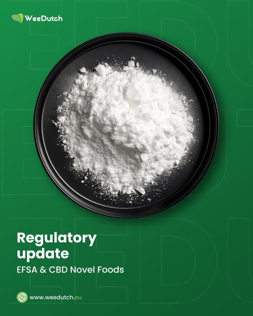 DutchWee's tweet photo. EFSA's latest update on CBD as a Novel Food reinforces the importance of generating robust scientific evidence and maintaining high manufacturing and quality standards. 

For manufacturers and brands. https://t.co/zA13cdYbGe