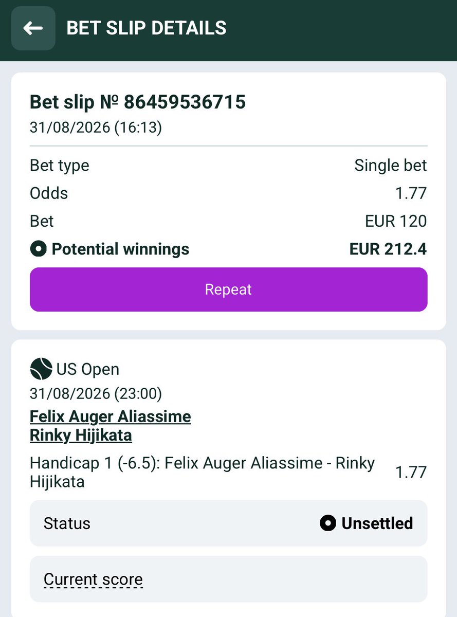 AnalyticsCosmos's tweet photo. 🌌 COSMOS ANALYTICS

🎾 TENNIS SPECIAL 🎾

🇨🇦 Félix Auger-Aliassime vs Rinky Hijikata 🇦🇺

🎯 Selection: Félix Auger-Aliassime -6.5 Games

📊 Odds: 1.77 

#USOpen #Tennis #BettingTips https://t.co/Hydg5acZyh