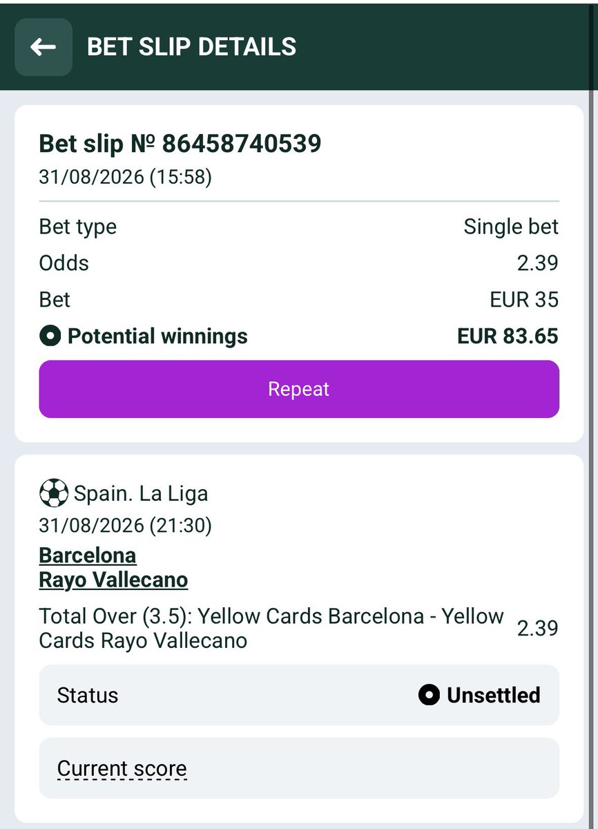 AnalyticsCosmos's tweet photo. 🌌 COSMOS ANALYTICS

🎯 FOOTBALL SPECIAL 🎯

🇪🇸 Barcelona vs Rayo Vallecano 🇪🇸

🎯 Selection: Over 3.5 Total Yellow Cards

📊 Odds: 2.39

#LaLiga #Barcelona #BettingTips https://t.co/NEdCYRE669