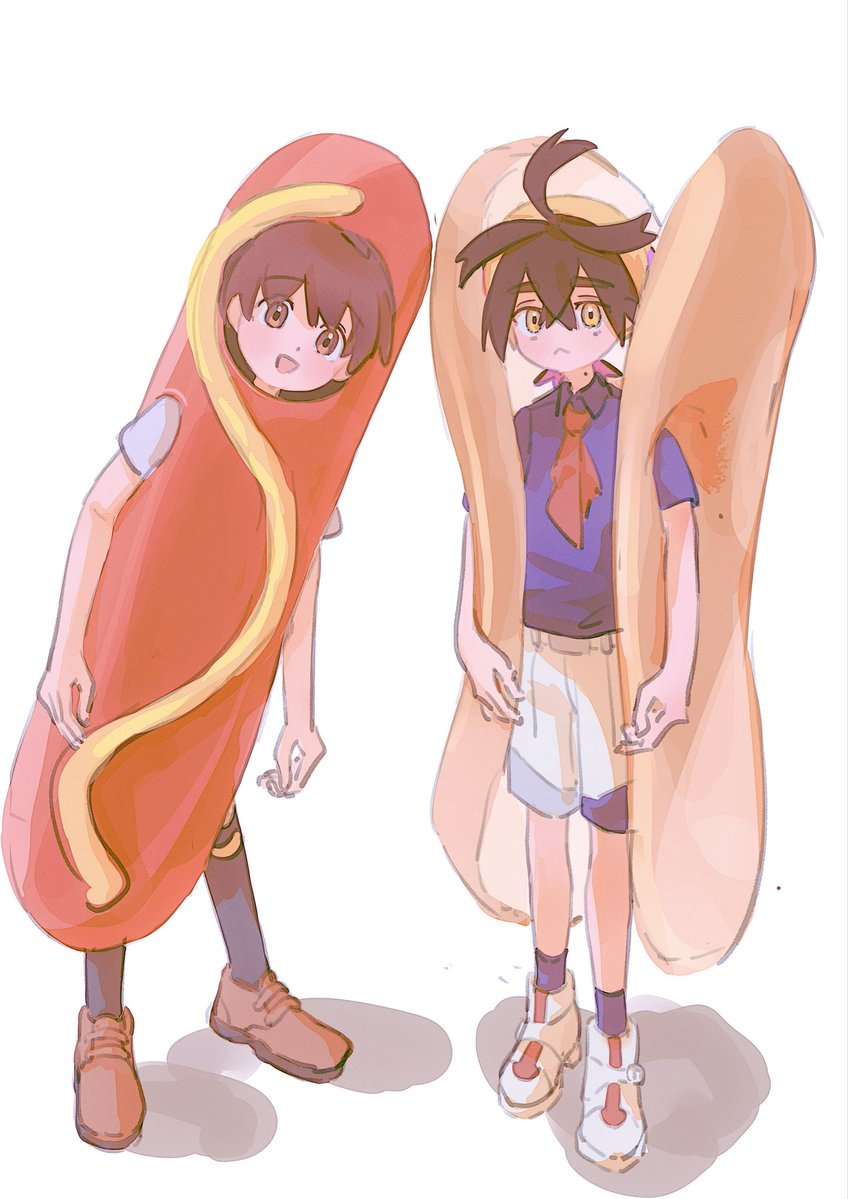 AKv31DH8yPaSgVx's tweet photo. 热狗组合🌭，是描改的梗图 https://t.co/4NEq4VGPzR