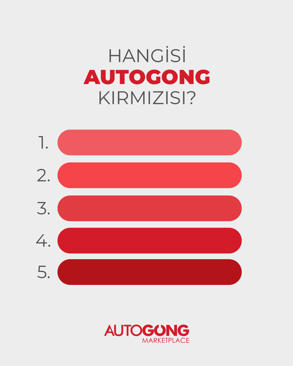 AUTOGONG's tweet photo. Kırmızıların en dikkat çekeni hangisi? ❤️🚗
Peki, sence hangisi gerçek Autogong kırmızısı?

Tahminini yap, cevabını yorumlarda bizimle paylaş. 👇
.
.
.
#autogong #otogong https://t.co/F1ZIxx5mxQ