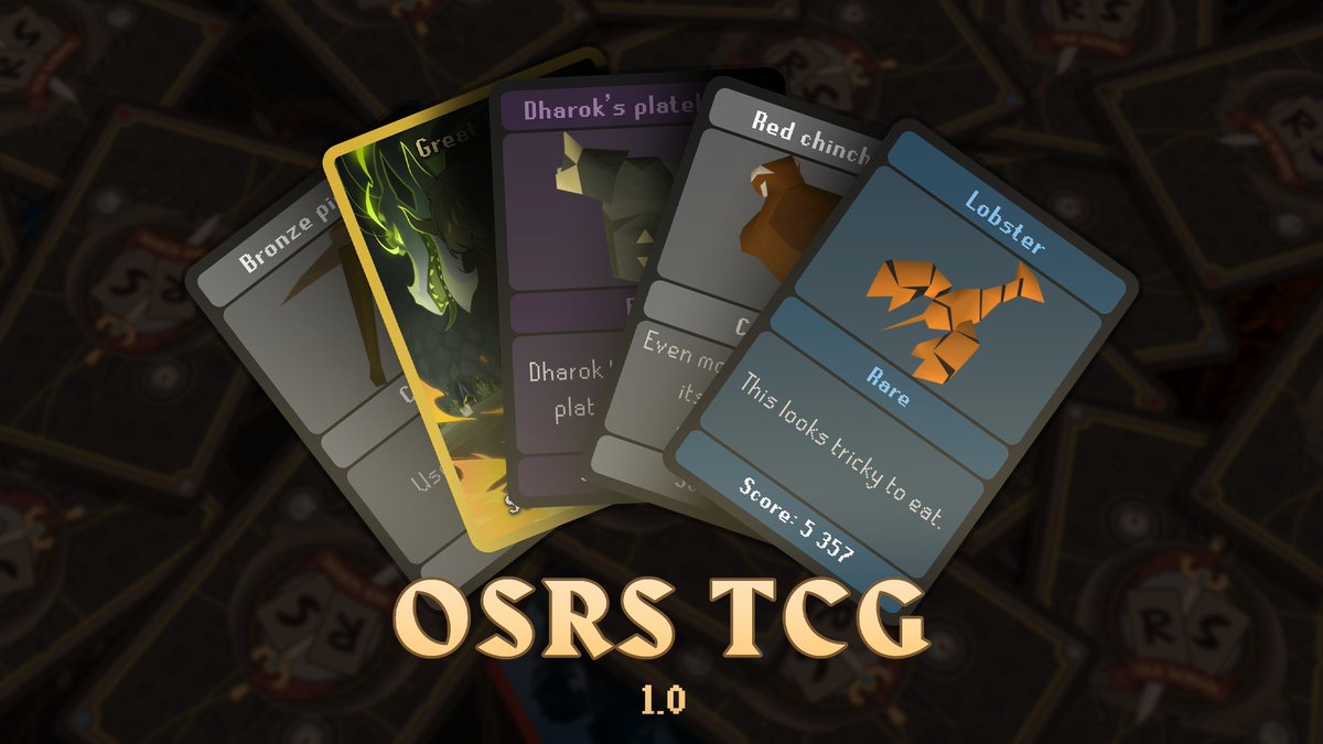MissyTheBaker1's tweet photo. May the Card Gods Bless you 
#OSRS #osrsTCG https://t.co/DeXiIILlCA