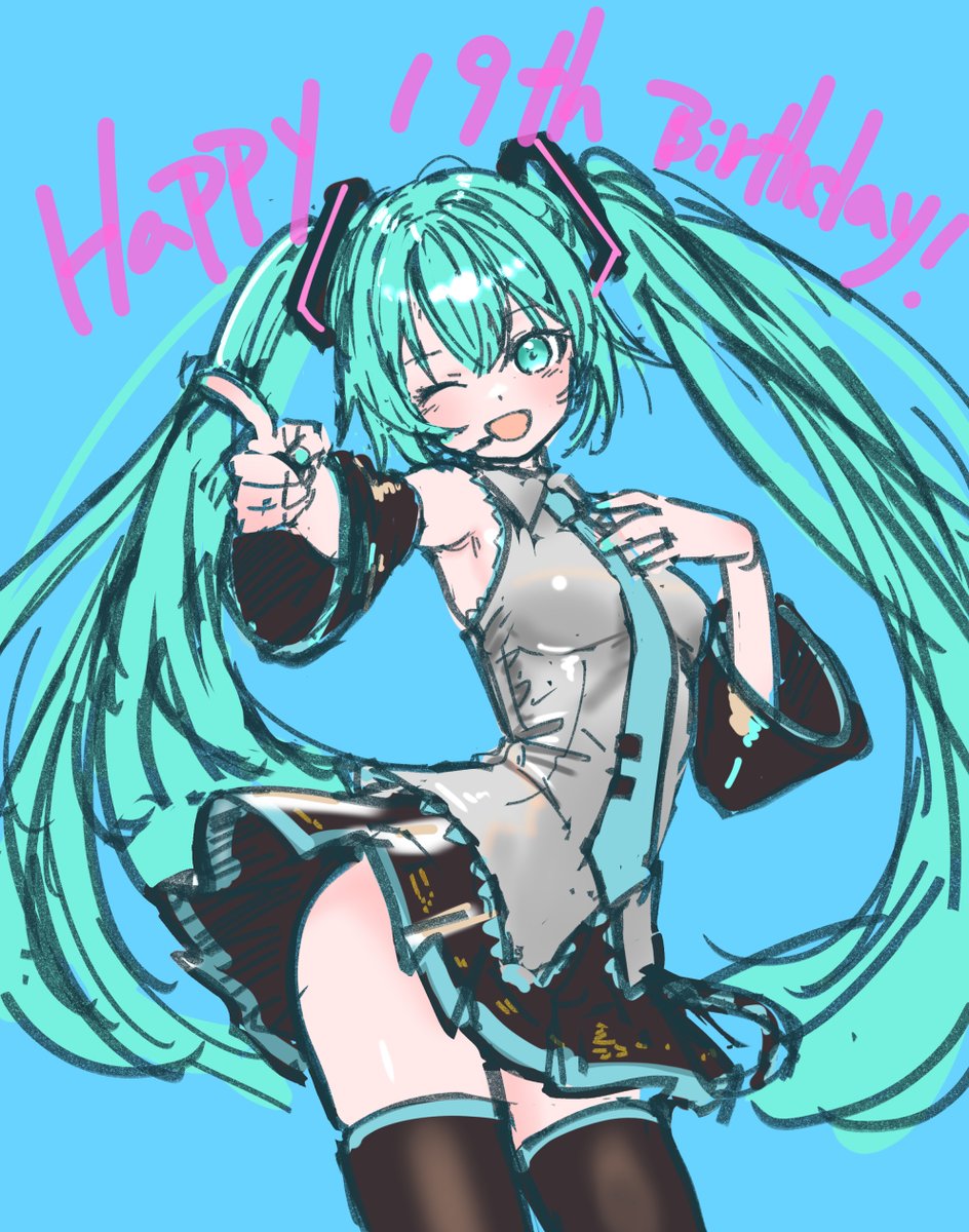 snowowl515's tweet photo. 忙しかろうがなんだろうが、
ワンドロでも何でもお祝いしたかった！
ミクちゃんおめでとう～
#初音ミク誕生祭2026 https://t.co/eGIS5NvqMq