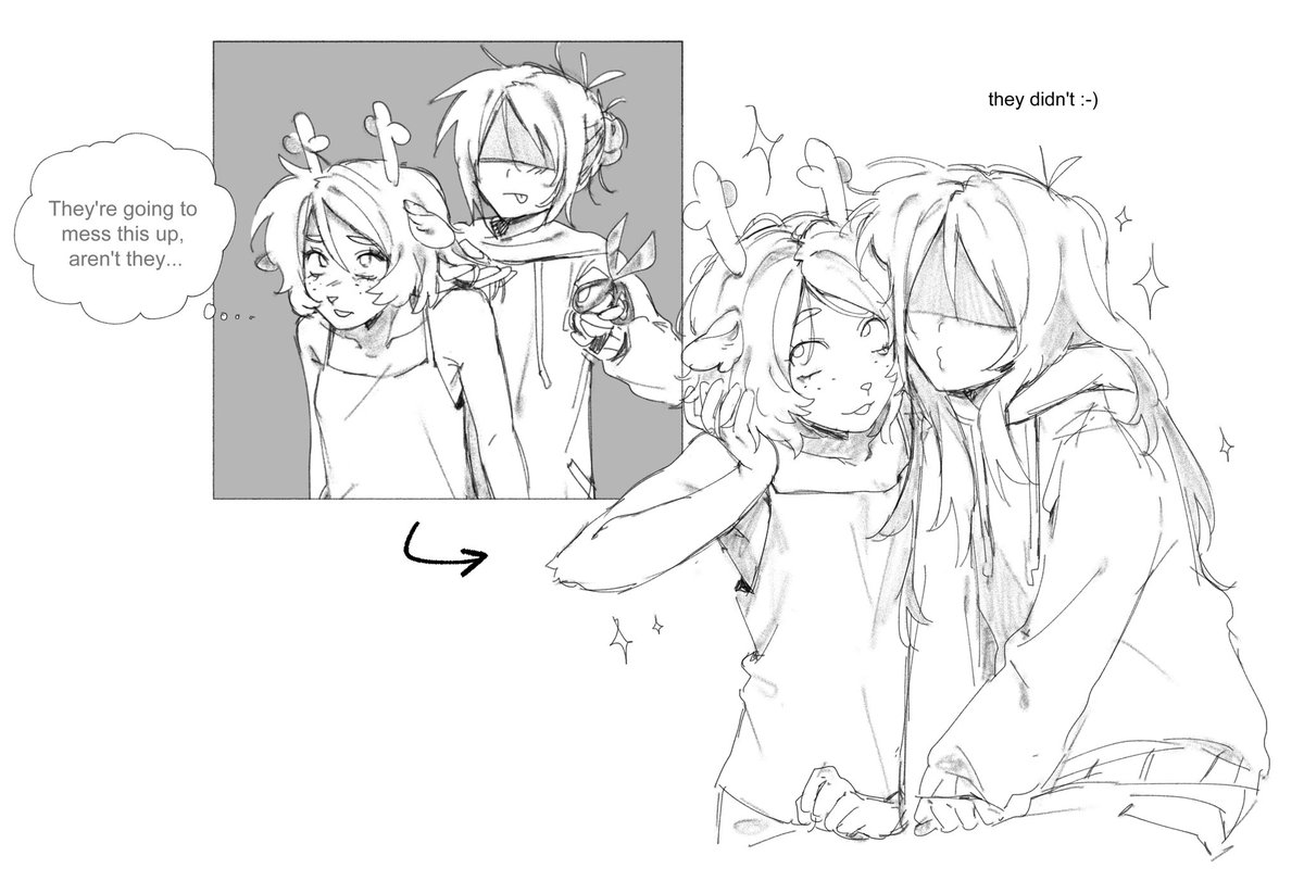 kriselledoodles's tweet photo. day 43: hair length swap ✂️ 

#deltarune #kriselle https://t.co/0sEfCzgaIo
