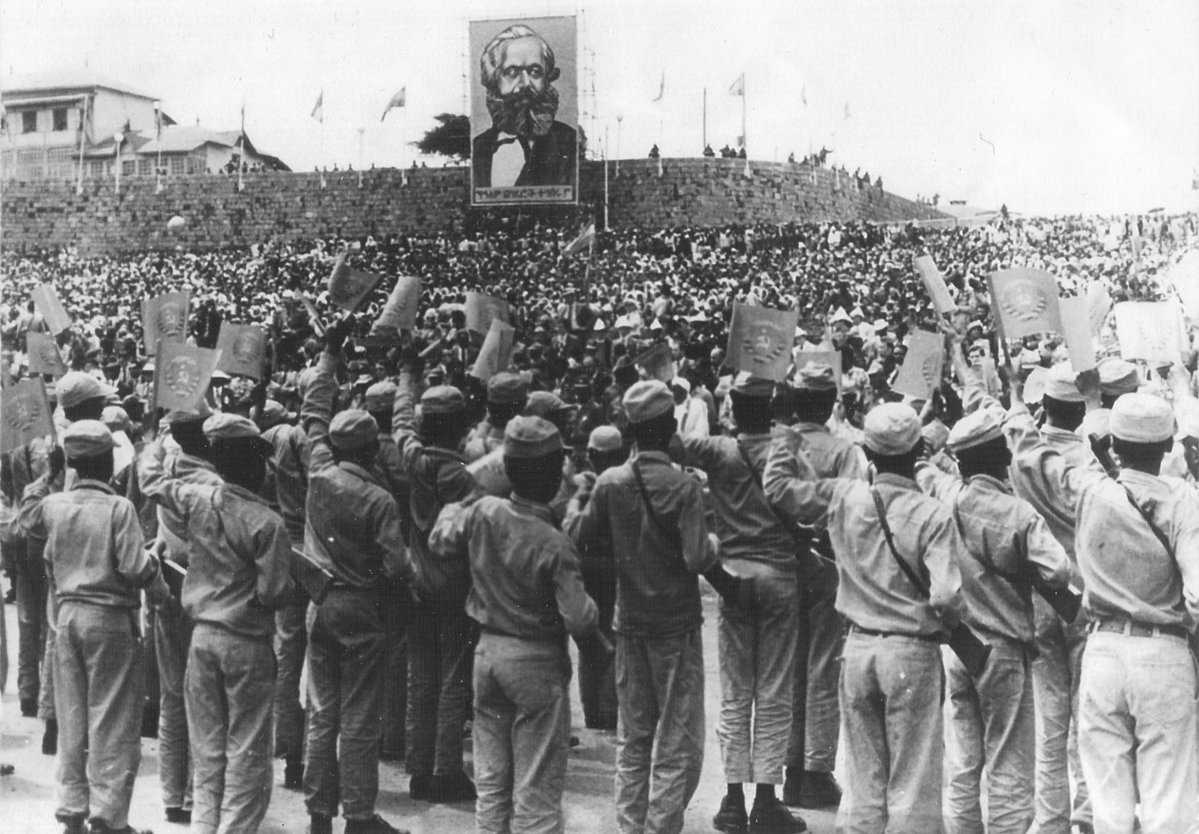VoCommunism's tweet photo. Between 1976 and 1978, Ethiopia's Derg regime under Mengistu Haile Mariam launched a campaign of "Red Terror" to imprison, torture, and kill all those who opposed their iron rule.  

This is what communism looked like in Ethiopia. https://t.co/XSoSh4WJc0