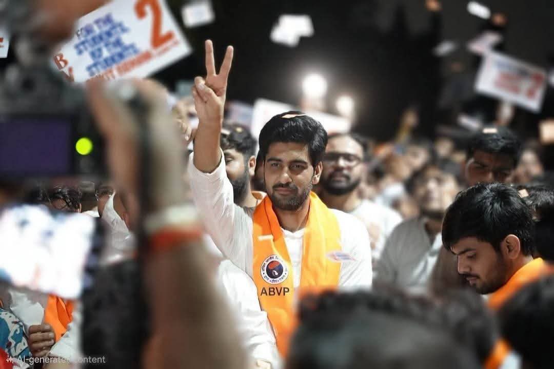 _sarthak_jainn's tweet photo. PU छात्र संघ चुनाव में अंकित बढ़ान जी की अध्यक्ष पद पर शानदार विजय! यह जीत छात्रशक्ति, संगठन और राष्ट्रवादी विचारधारा में विद्यार्थियों के विश्वास की जीत है।
महामंत्री जी के कुशल नेतृत्व को नमन। 🚩
हार्दिक बधाई एवं सफल कार्यकाल की शुभकामनाएँ! 💐
#PUCSC #GenZ_WithABVP
@ABVPVoice https://t.co/vvemlzz7pJ