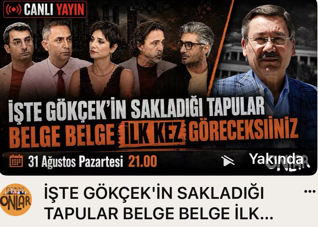 timursoykan's tweet photo. Bu akşam 21.00’de Onlar’da. İŞTE GÖKÇEK'İN SAKLADIĞI TAPULAR BELGE BELGE İLK KEZ GÖRECEKSİNİZ | Canl... https://t.co/DXKTxxHRrc @YouTube aracılığıyla https://t.co/VKUaHANMyr