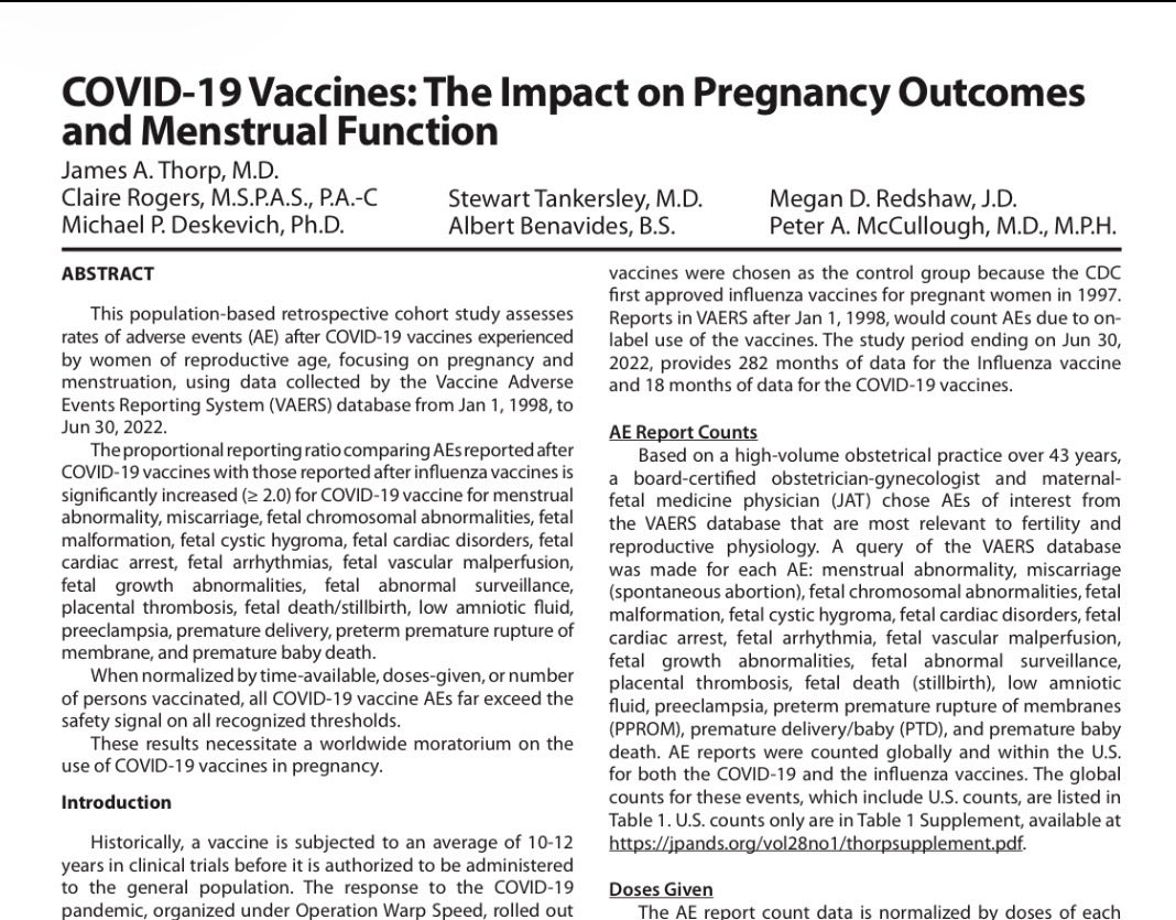 BreCraven_PA's tweet photo. A worldwide moratorium on women receiving COVID-19 vaccines should have been issued years ago. Yet, @acog reaffirmed their “strong recommendation for COVID-19 vaccination during pregnancy” in March of 2026. 

https://t.co/ZLpOMPzWi3 https://t.co/Ii7no6QwaU