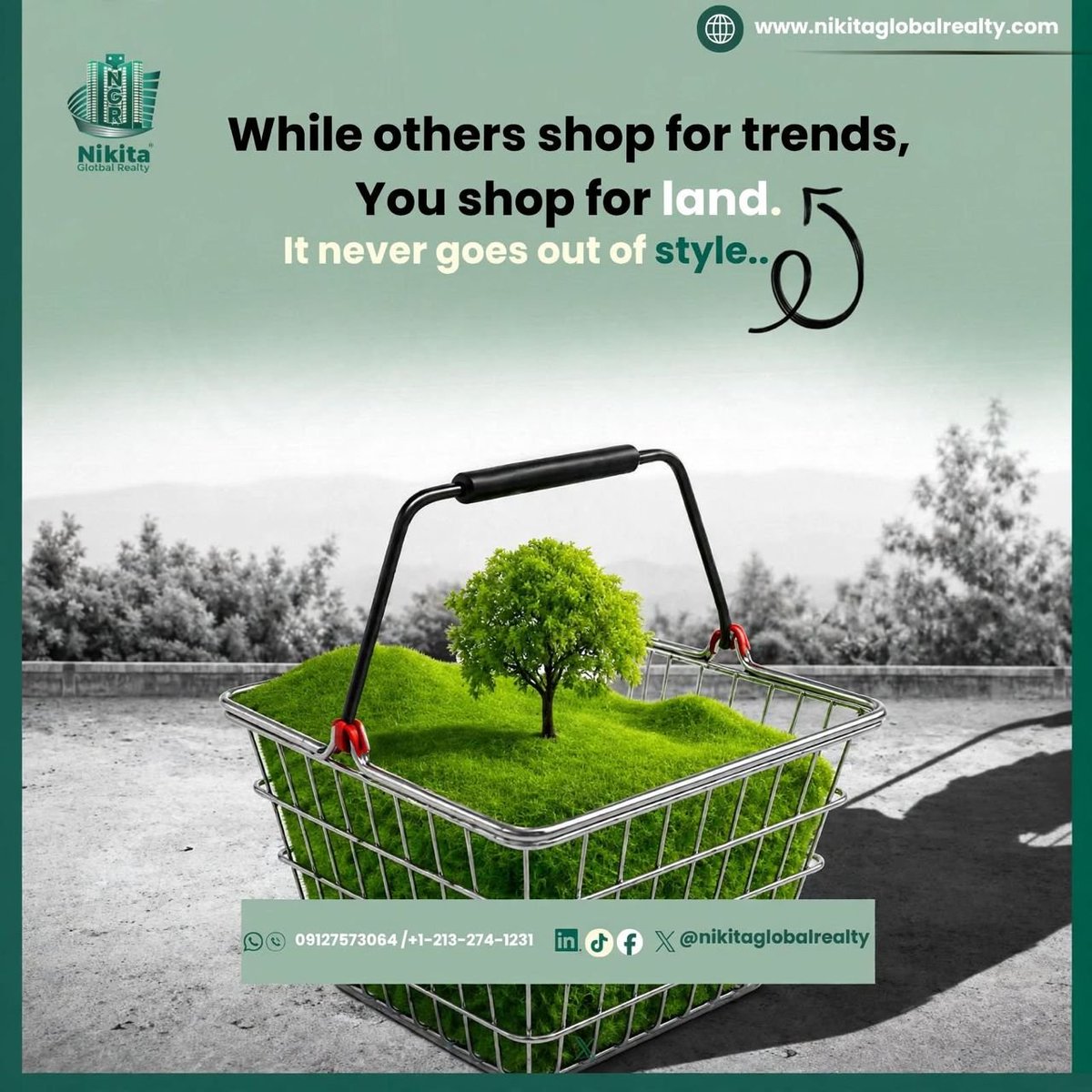 nikitarealty's tweet photo. While others shop for trends, you shop for land. It never goes out of style. 🛒

Trends fade. Gadgets get old. Land only appreciates. Add it to your shopping list.💚
📞 09127573064 | +1-213-274-1231

#ShopForLand #RealEstateNigeria #NikitaGlobalRealty #InvestSmart #WealthBuilding https://t.co/WYN29UhuGp