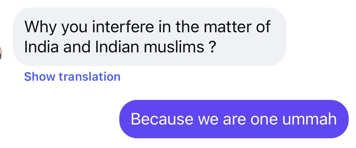 knkuwari's tweet photo. Someone asked me:
 
Why do you interfere in the affairs of Muslims in India?

The answer is simple: 

because we are one Ummah.

A Muslim in India, Palestine, Sudan, or anywhere else is not a distant issue to me just because borders and different passports separate us. If a Muslim is oppressed, it is only natural that we care, speak up, and make their voice heard.