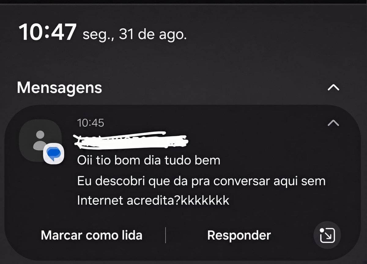 delucenaoficial's tweet photo. E meu sobrinho de 14 anos que acabou de descobrir o SMS. 😂

Por favor, não riam dele! https://t.co/JgW0txFZc3