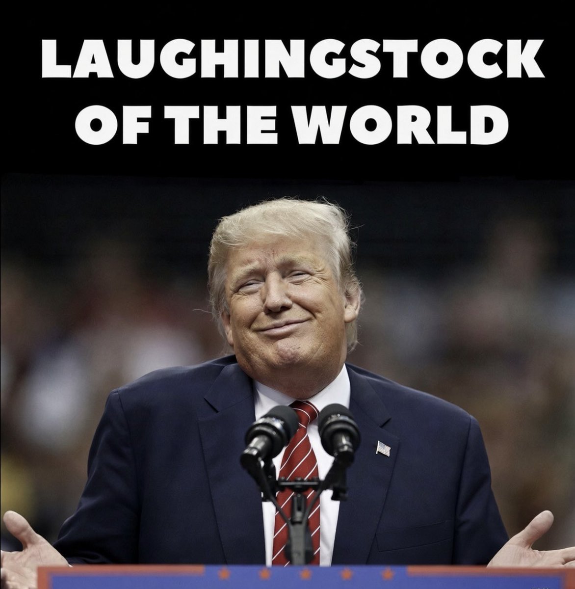 AZ_Brittney's tweet photo. Trump keeps posting AI slop and acting like it’s real content.

The more he posts, the more the world laughs at him.

Remove this embarrassment now! https://t.co/kCnH8rPegj