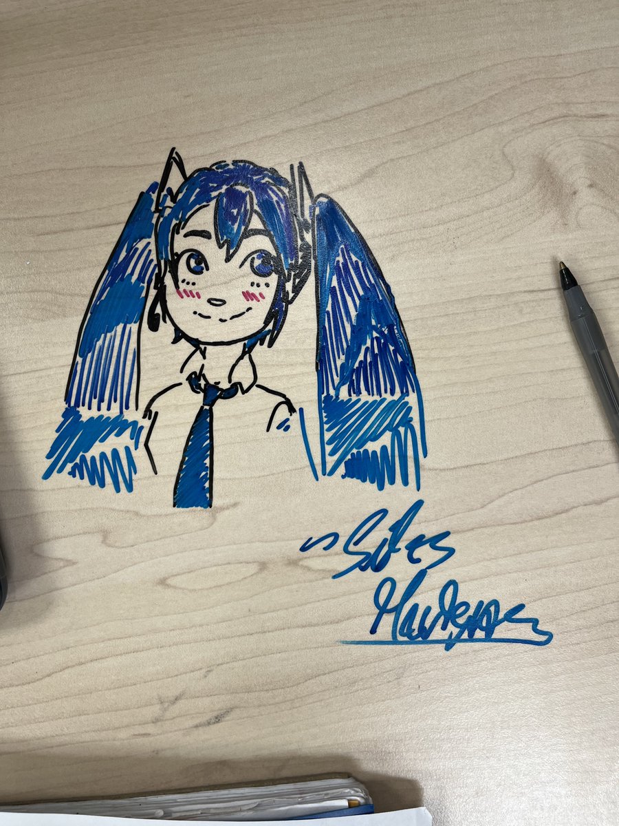 bread_40's tweet photo. Happy Birthday to Hatsune Miku!!

Thought I'd share some are my friends made in class a year ago (the bearded one was our professor, and we made him a cannon Miku) https://t.co/ygY1RBNRaN