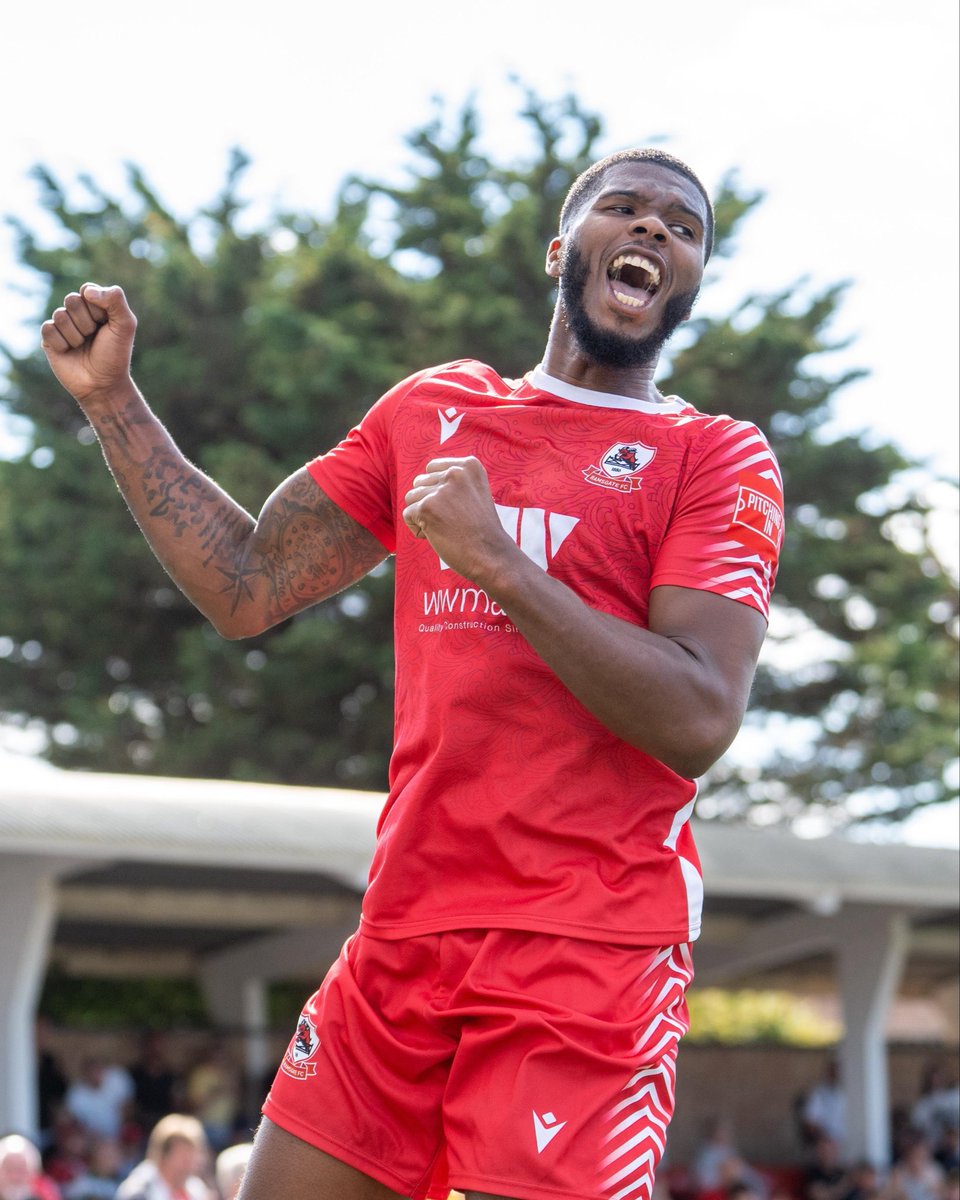 RamsgateFC's tweet photo. HALF TIME:

Ramsgate 2-0 AFC Whyteleafe

Goals from Alfie Paxman and a Rowan Liburd worldie have given the Rams the lead at half time! https://t.co/KR8vVDICqw