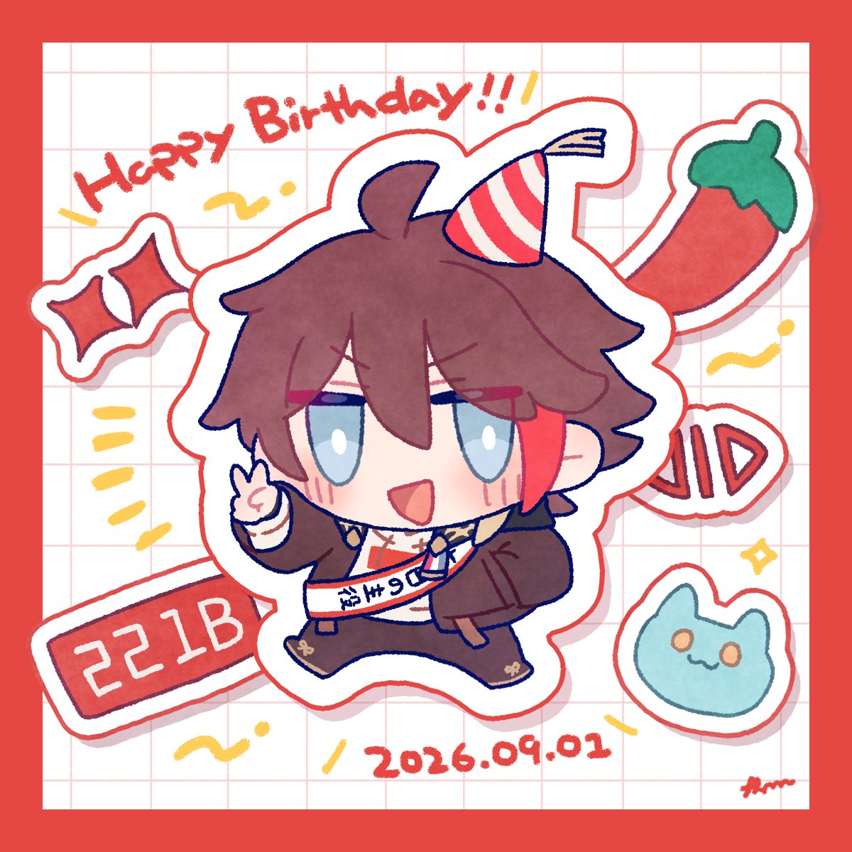 tukemono124's tweet photo. 誕生日おめでとう～～～‼️‼️✨🌶️✨

#さ絵ぐさ #三枝明那生誕祭2026 https://t.co/KkZK2bL1eo