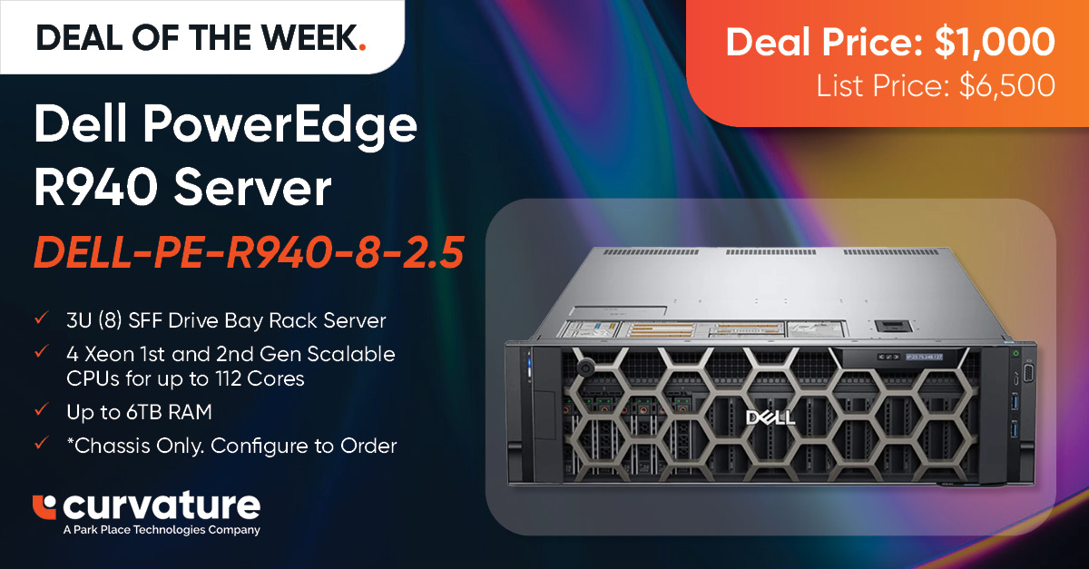 Curvature's tweet photo. Save 84% on Dell PowerEdge R940 Servers! Don’t miss out! Explore our Deal of the Week now. https://t.co/24bw98Mp5q https://t.co/bYcvrhPofg