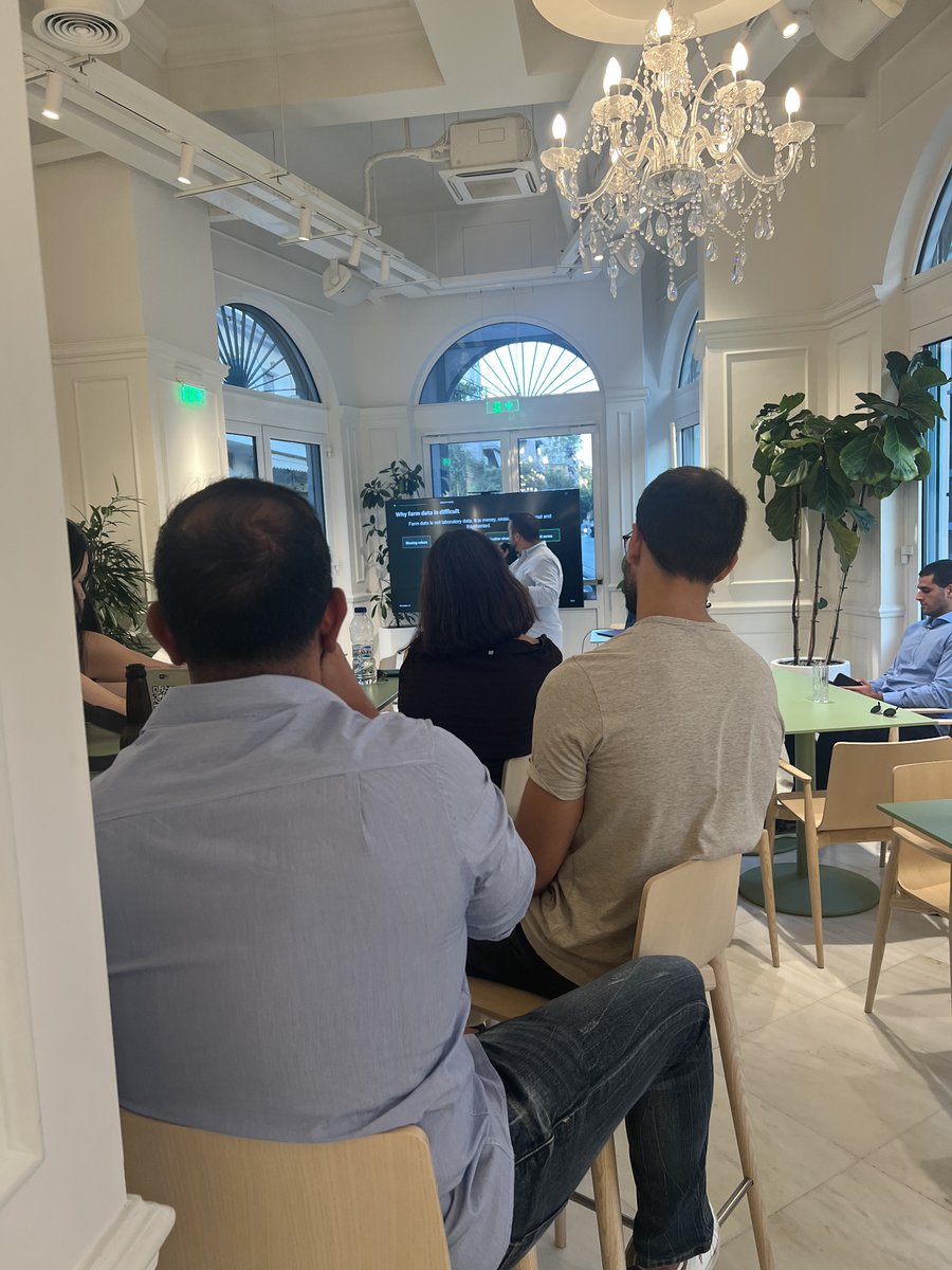 DeepStationAI's tweet photo. 🎙️ DeepStation Greece is excited to share the post-event summary and photos from our Athens meetup, “AI Smart Agriculture and Business Growth” 🇬🇷

🤖 Building Neuroagro with ML and Agentic AI

Pavlos Dimadis, Founder & CTO of Neuroagro4.0, presented a practical look at how AI can move from data to real-world agricultural decisions and actions.

His core message was clear: AI in agriculture matters only when farmers can trust it and use it in the field.

He explored:
• The challenges facing modern agriculture, from rising input costs to climate instability and yield pressure
• Neuroagro’s closed-loop approach: Measure → Predict → Recommend → Act
• How IoT sensors, agronomic models, ML, and automation work together
• Why messy, seasonal, and fragmented farm data makes real-world deployment challenging
• How agentic AI can help small teams scale sales, customer support, reporting, and operations
• The role of agentic ERP systems in coordinating inventory, installations, payments, and customer workflows
• How Chatagro can provide farmers with explanations, guidance, and support while escalating complex issues to human agronomists

💡 Key takeaways:
🔹 Applied AI requires more than powerful models—it needs reliable hardware, quality data, agronomic expertise, simple UX, and clear ROI.
🔹 AI becomes truly valuable when it connects sensors, decisions, and actions in a complete operational loop.
🔹 Agentic systems can multiply the capacity of small teams without replacing human expertise.
🔹 Trust is essential: farmers need to understand not only what action is recommended, but also why.

A special thank you to π55 for sponsoring the venue and supporting DeepStation Athens, and to all the volunteers who helped make the event possible. 🙌

Thank you to everyone who joined us. We’re looking forward to sharing more about our next event soon! 🎯