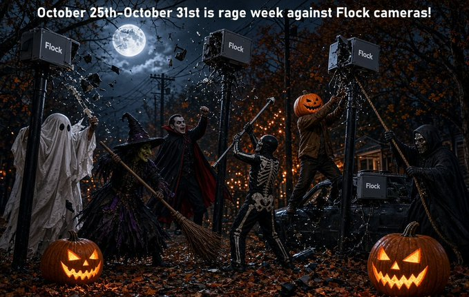 FalseProphetNet's tweet photo. @OrwellDay Destroy all flock cameras Flock Rage week https://t.co/K5xpkzjtdG