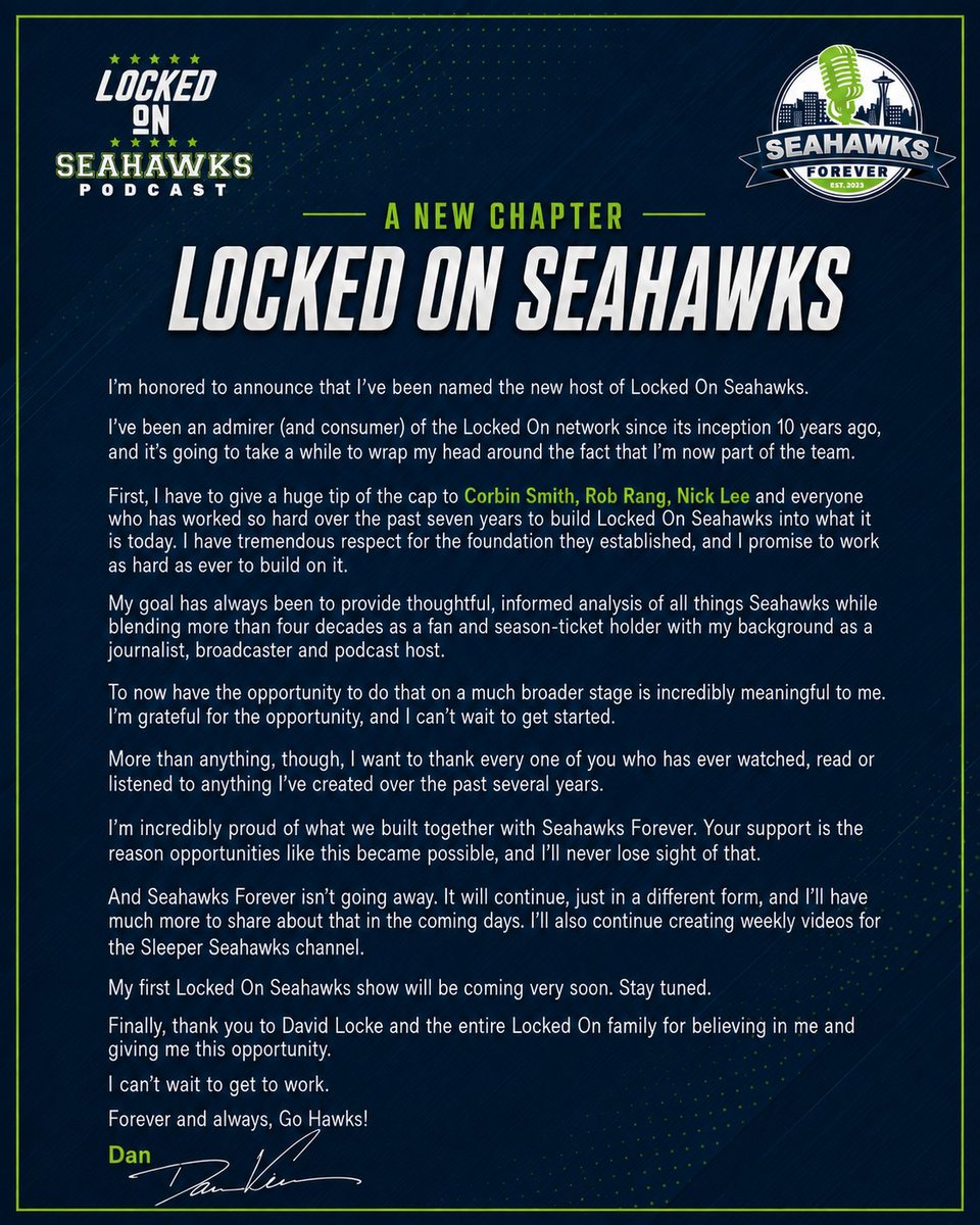 SeahawksForever's tweet photo. Some personal news to share.... https://t.co/eiEss6SUnB