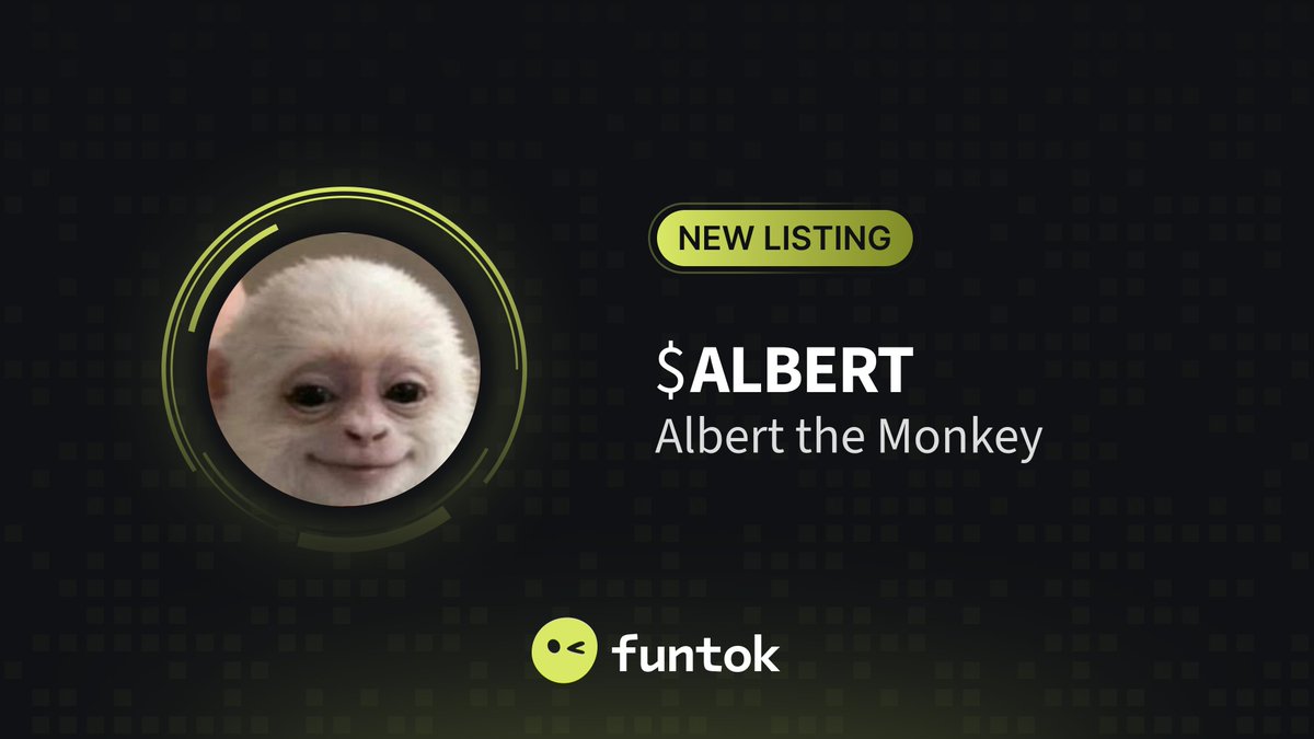 funtokio's tweet photo. 🔥 New Listing @WhiteMonkeySOL 🔥
$ALBERT is now listed on FunTok.
💰 Market Cap: $11,317
🔎 Discover: https://t.co/KjBjCPbfeS
#NewListing #FunTok #Solana https://t.co/62P69XlesF