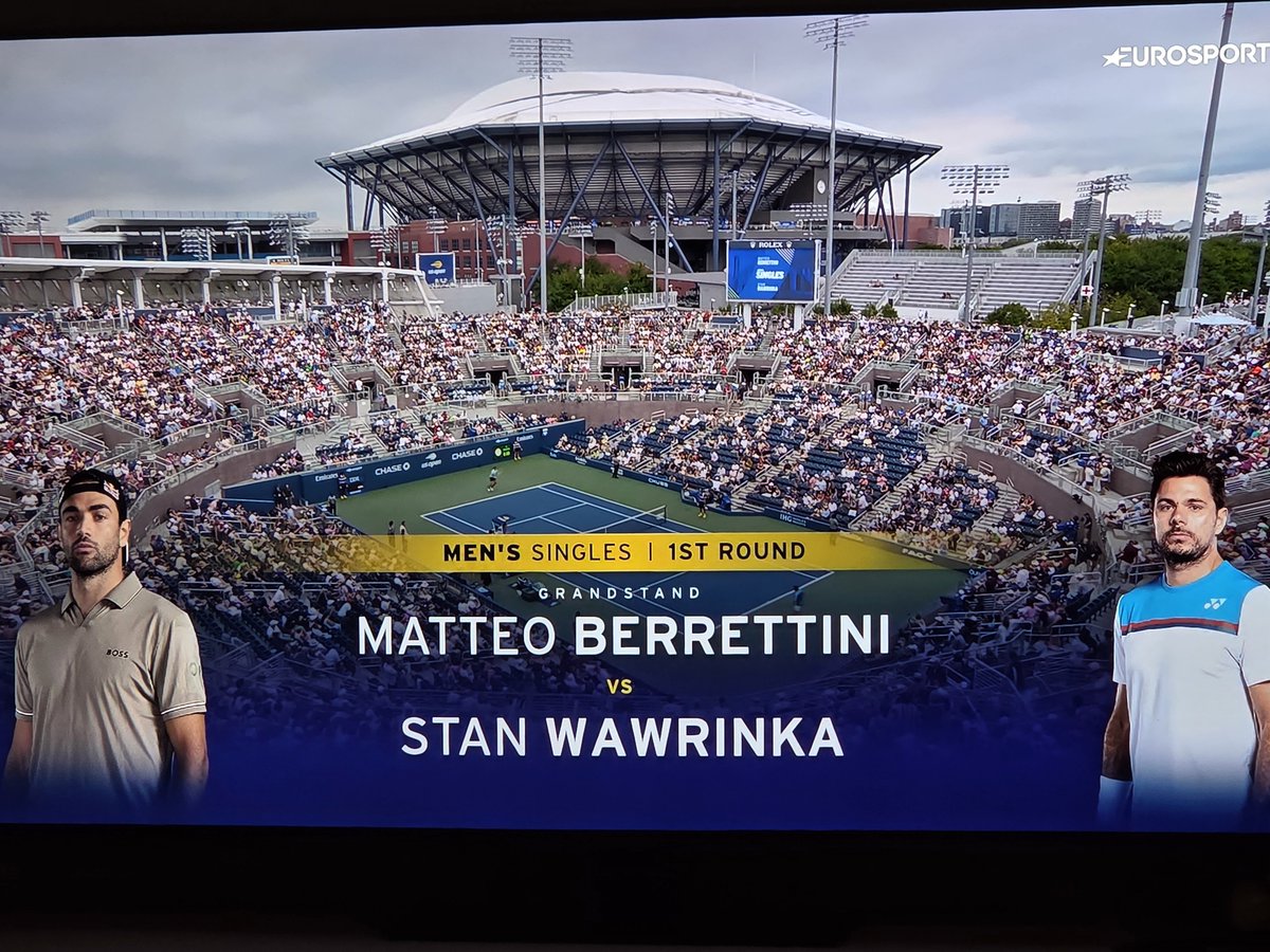 EdaTalksTennis's tweet photo. İki sevilen oyuncu Stan ve Matteo, GS sahnesinde bir kez daha karşılaşıyor, maç başlamak üzere.
Seni seviyoruz Stan🫶
#stantheman #usopen https://t.co/ia127aiM1K