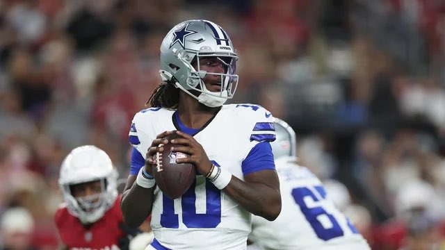 SleeperNFL's tweet photo. I have a vision.

QB - Joe Milton
RB - Quinshon Judkins
WR - KC Concecpion
WR - Denzel Boston
TE - Harold Fannin Jr. https://t.co/W5XKvkZl1i