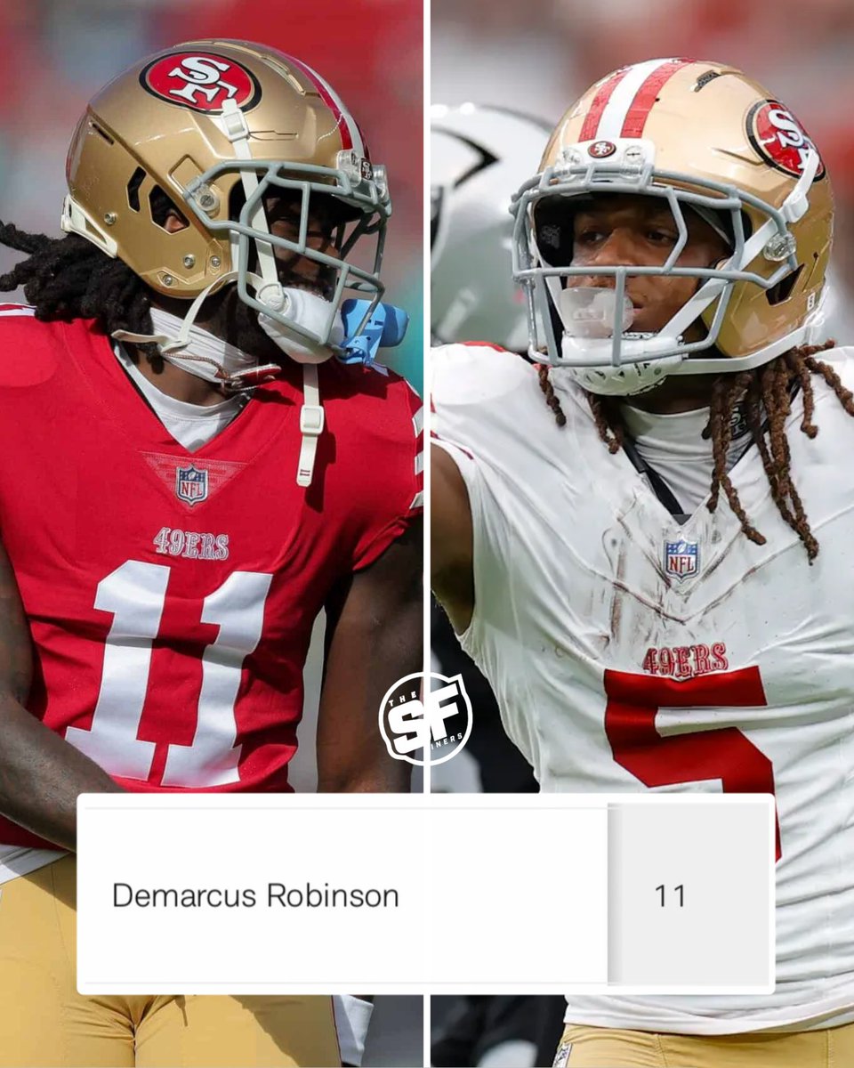 TheSFNiners's tweet photo. The #49ers have given Brandon Aiyuk’s number to Demarcus Robinson https://t.co/C8Z33hP6r9